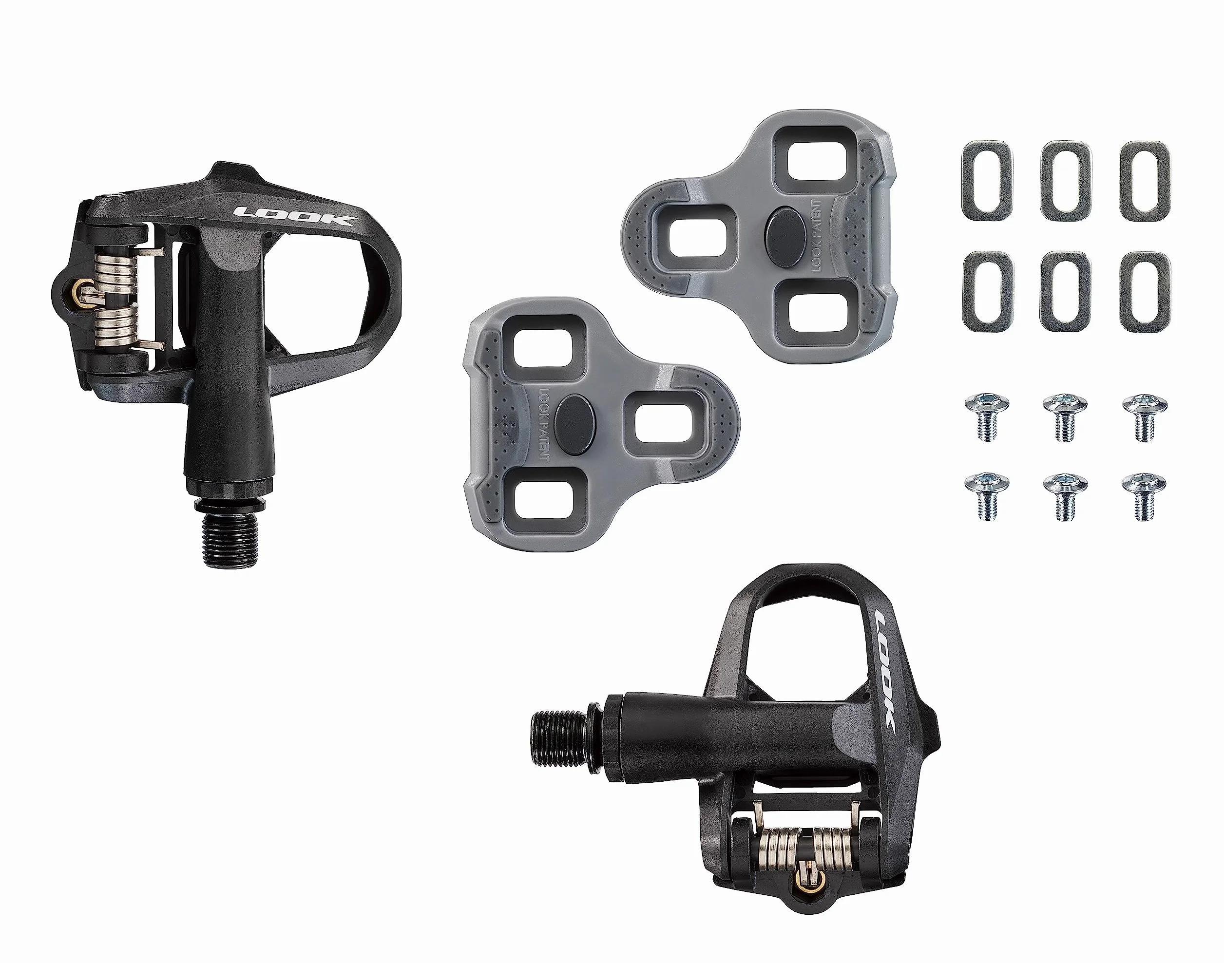 LOOK Cycle - Pedales de Bicicleta KEO 2 MAX XXX - Gran Superficie de Contacto 500mm² - Transferencia Total de Potencia - Pedales UltraLigeros, Cuerpo XXXX - Tensión Ajustable