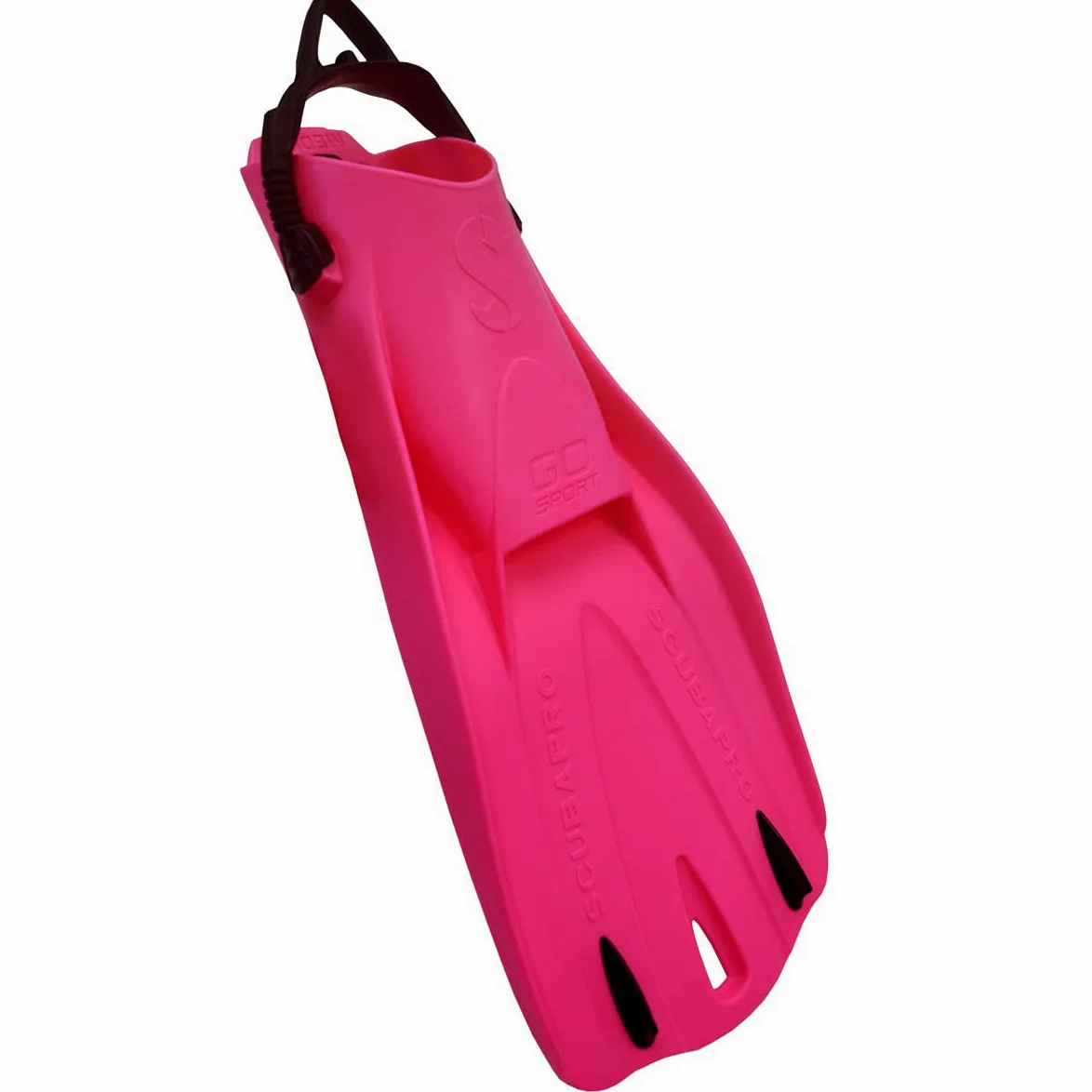 SCUBAPRO GO Sport - Aleta de buceo para buceo, esnórquel y natación, con correa elástica de talón abierto, grande, rosa