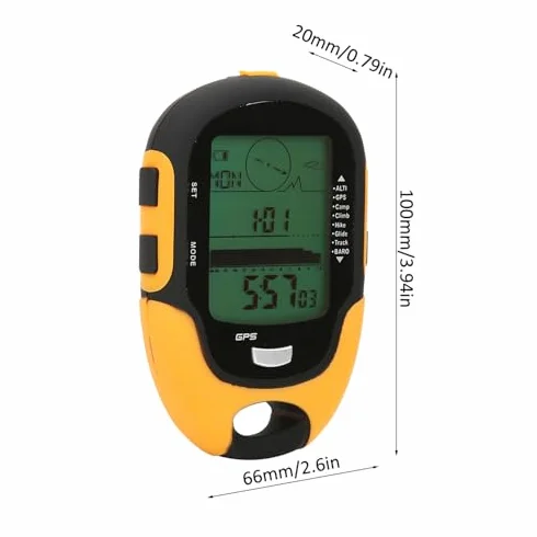 Altímetro electrónico GPS, FR510 ABS IPX4 Grado Impermeable Navegación al Aire/Medidor de altitud/Brújula de Temperatura y Humedad/Indicador de Tendencia climática