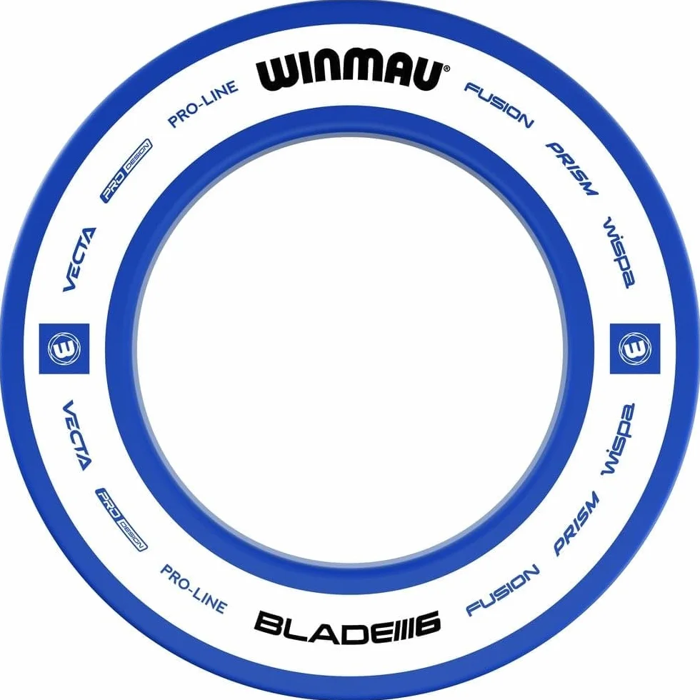 WINMAU Anillo envolvente para tablero de dardos Pro Line 1.0 y 2.0 rojo, azul, negro y blanco, protector de pared