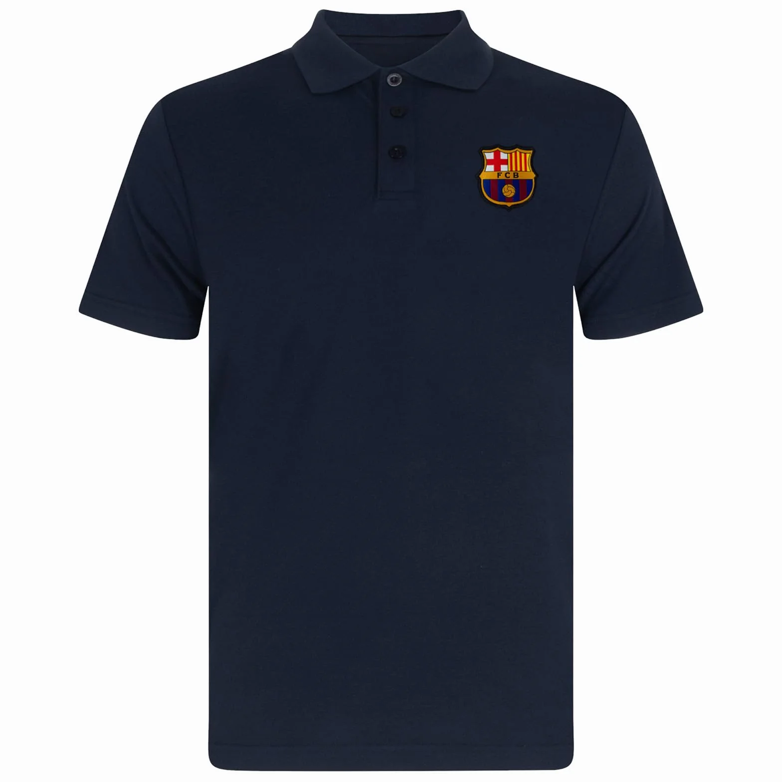 FC Barcelona - Polo Oficial para Hombre - con el Escudo del Club - Azul Marino