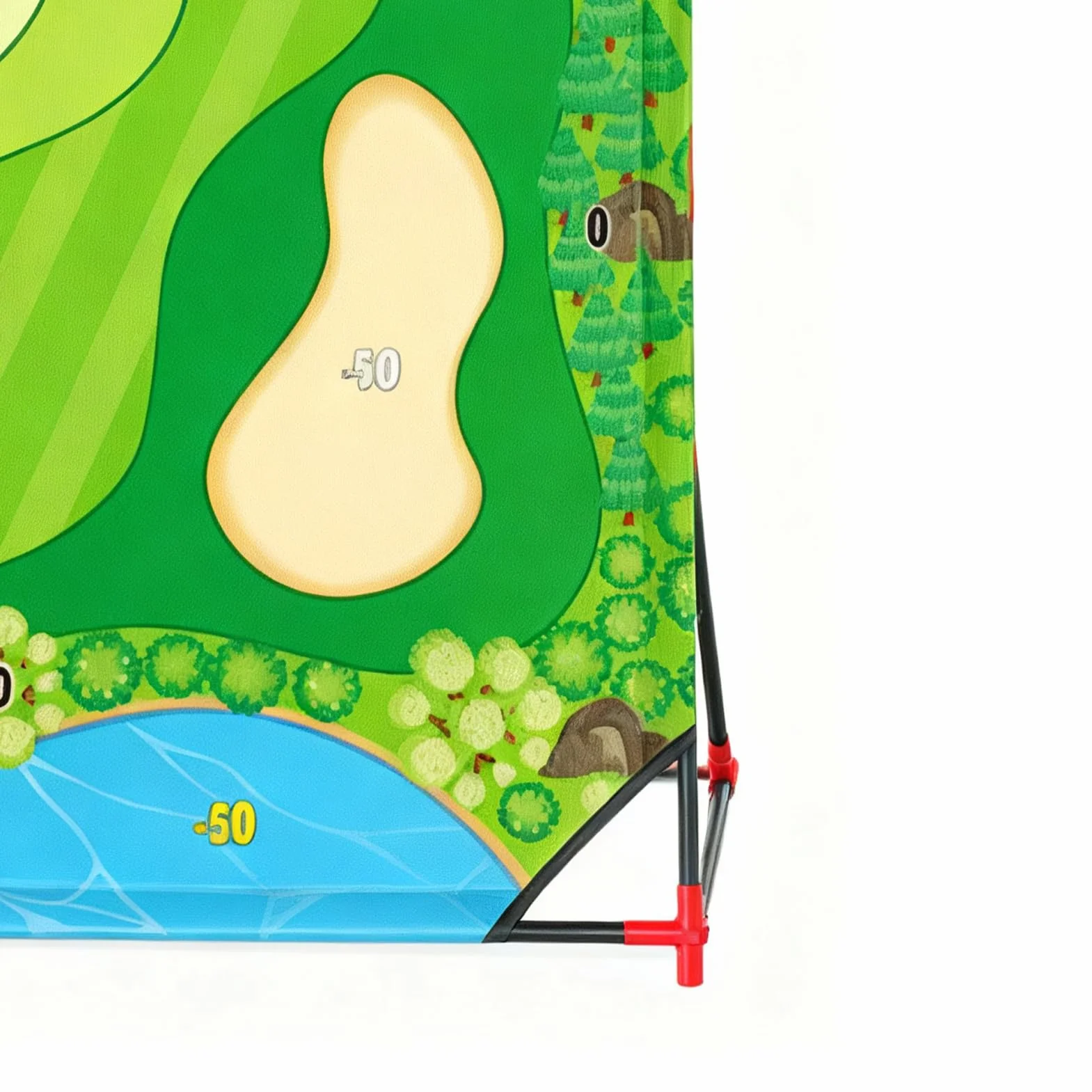 Esterilla de entrenamiento de golf 137 cm con 24 bolas adherentes y soporte