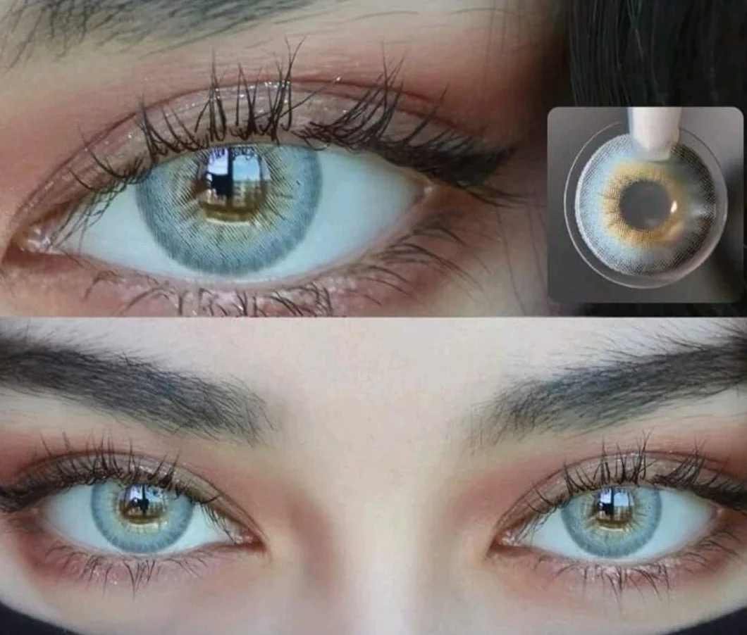 Lentes de contacto de color Azul Sin Graduar Hidrogel 1 Año