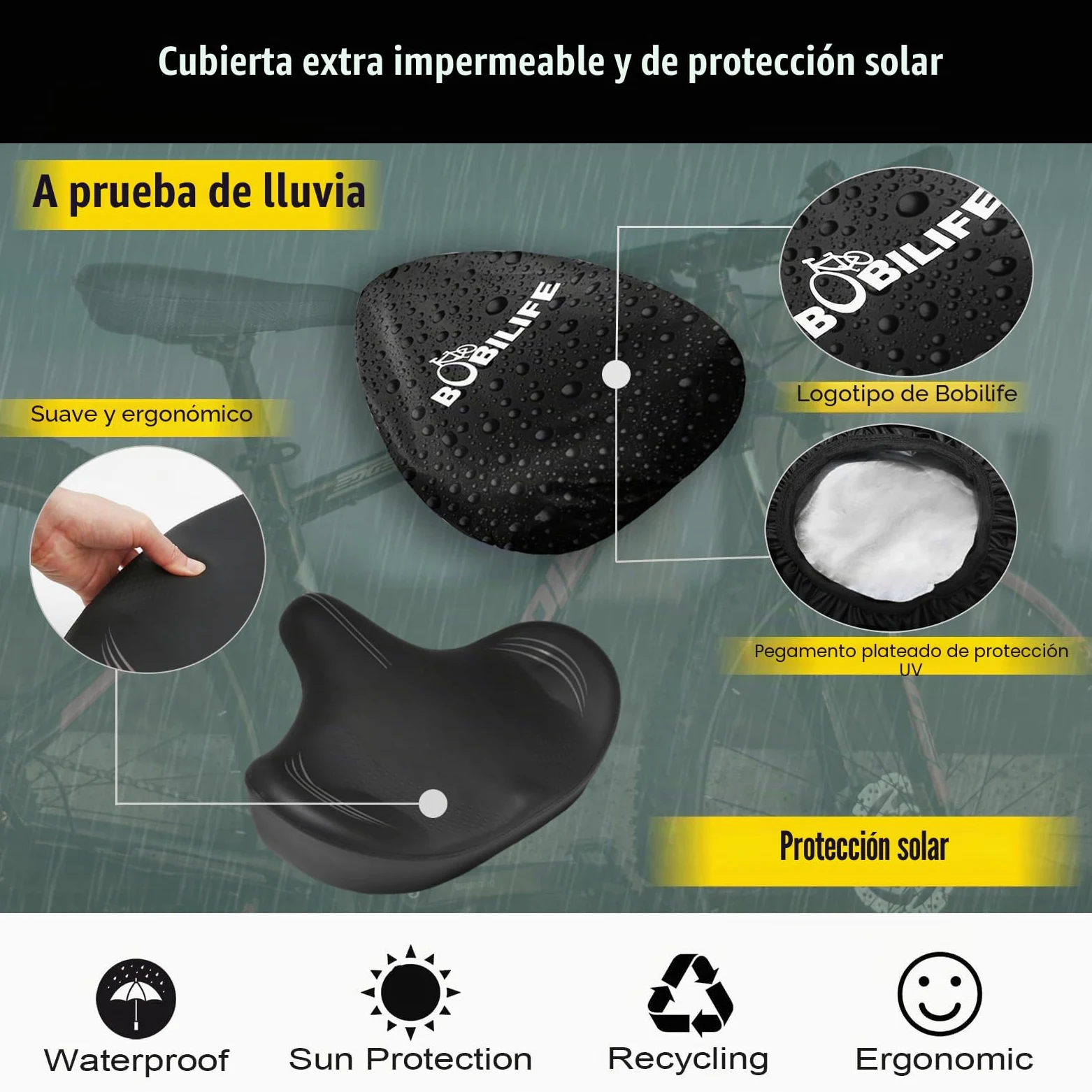 Asiento de bicicleta grande y ancho – Reemplazo de sillín de bicicleta, comodidad para Peloton, bicicleta eléctrica estacionaria de ejercicio, bicicletas de carretera de montaña para hombres y
