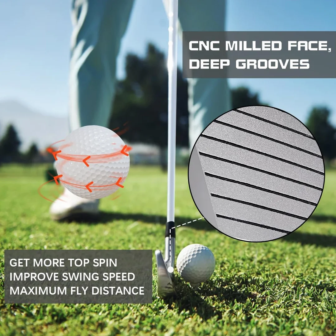 MAZEL WM-X3 Golf Single Iron Club 1,2,3, 4,5,6,7,8,9, P, S, eje de acero inoxidable premium, cara fresada CNC para más giro