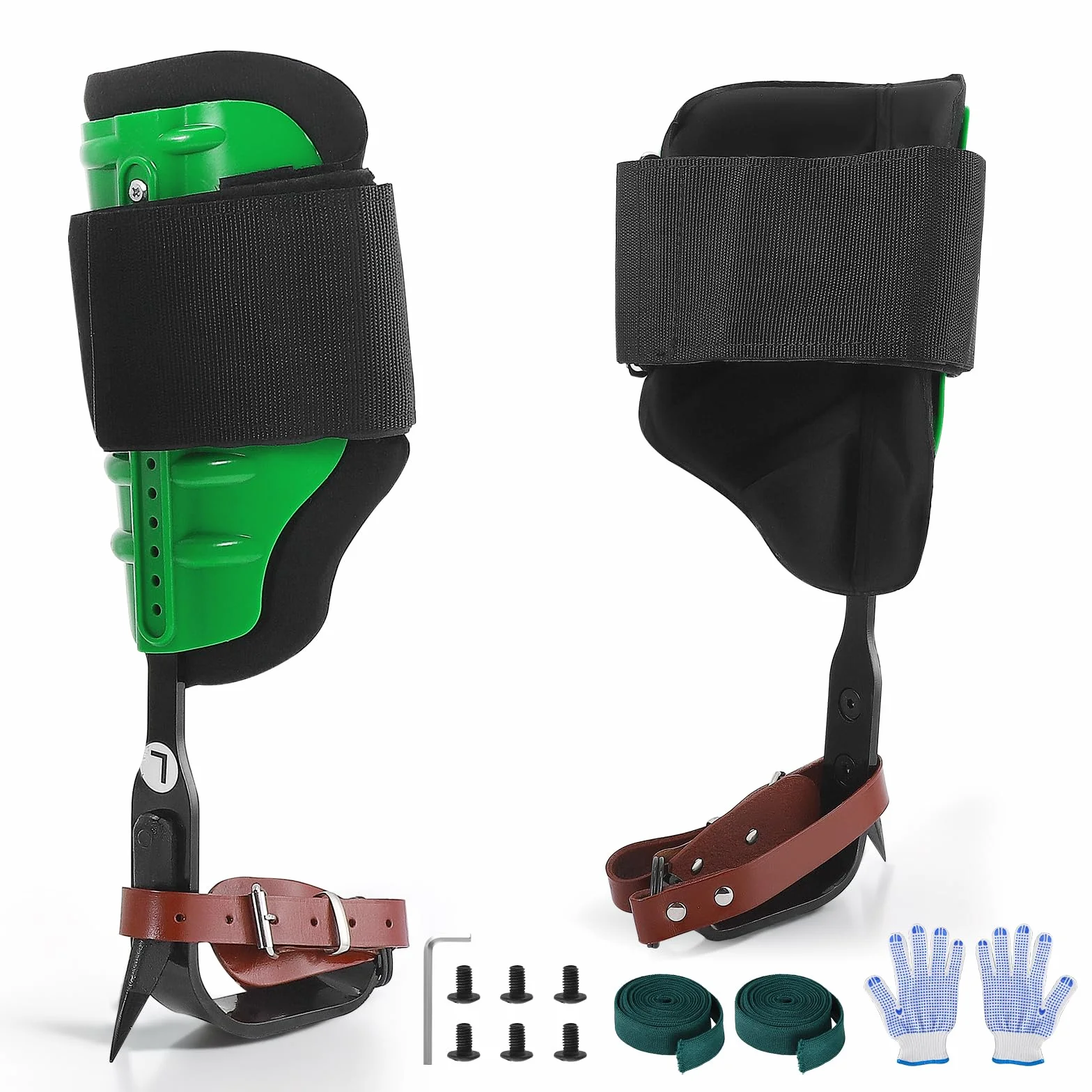 Herramienta de escalada de árbol, Juego de trepadores de árboles con crampones Altura Ajustable de la Pantorrilla, fácil de Usar para Recoger Frutas
