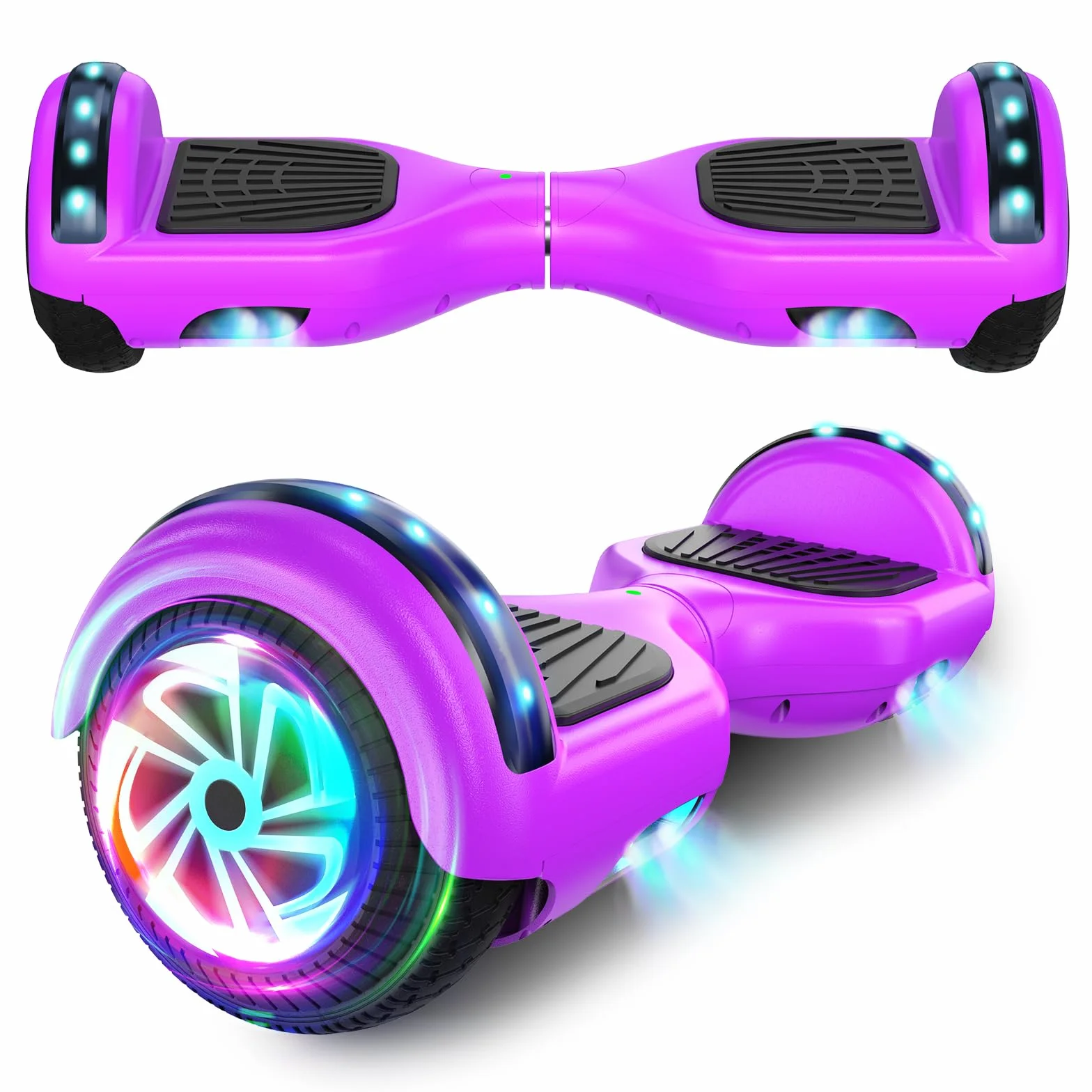 SISIGAD 6,5 pouces Scooter auto-équilibré avec haut-parleur Bluetooth et éclairage LED