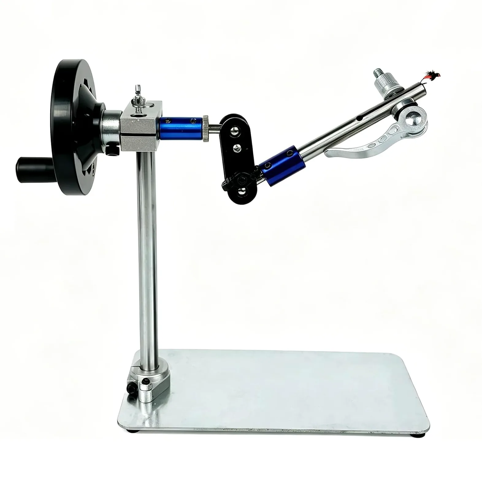 Torno Giratorio para Montaje De Moscas De Pesca, Herramienta De Sujeción De Anzuelos, Aberturas De 1,3 Mm/2,5 Mm, Mordaza De Acero Inoxidable con Rotación De 360°, ángulo 2.5mm