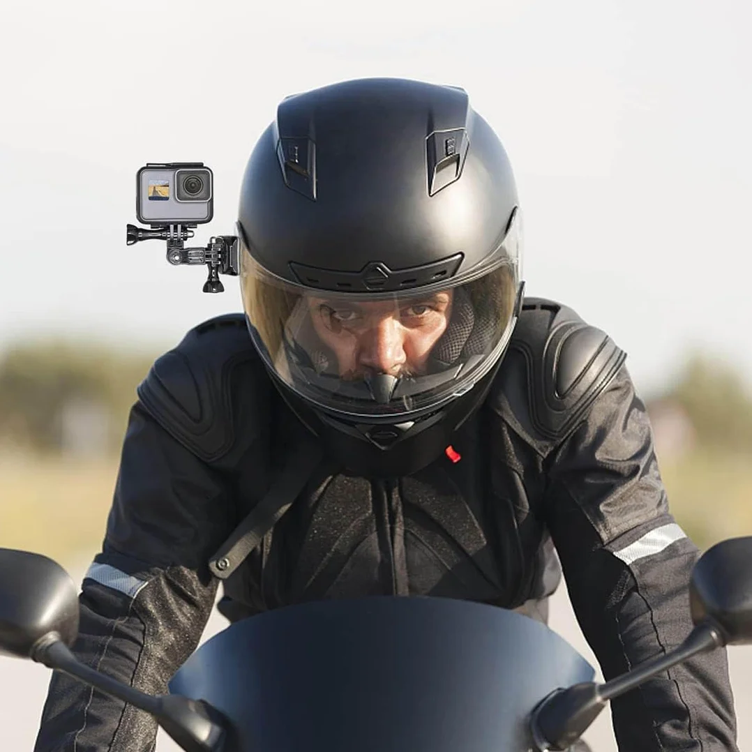 Brazo giratorio ajustable para cámara acción,accesorios montaje GoPro para GoPro Hero 10,9,8,7,6,5,Xiaomi, Fusion,DJI Osmo,SJCAM, soporte para casco motocicleta GoPro Pole (16 piezas)