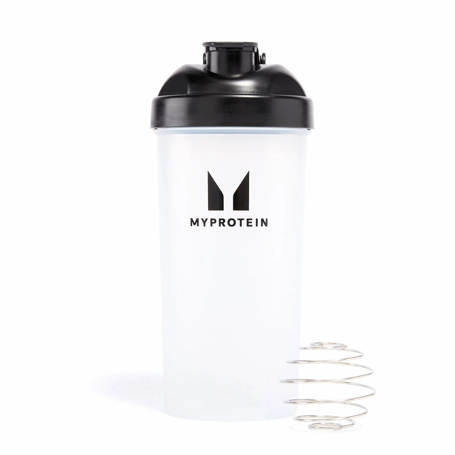 Myprotein Botella mezcladora 600 ml negro/transparente con bola mezcladora para batidos de proteínas