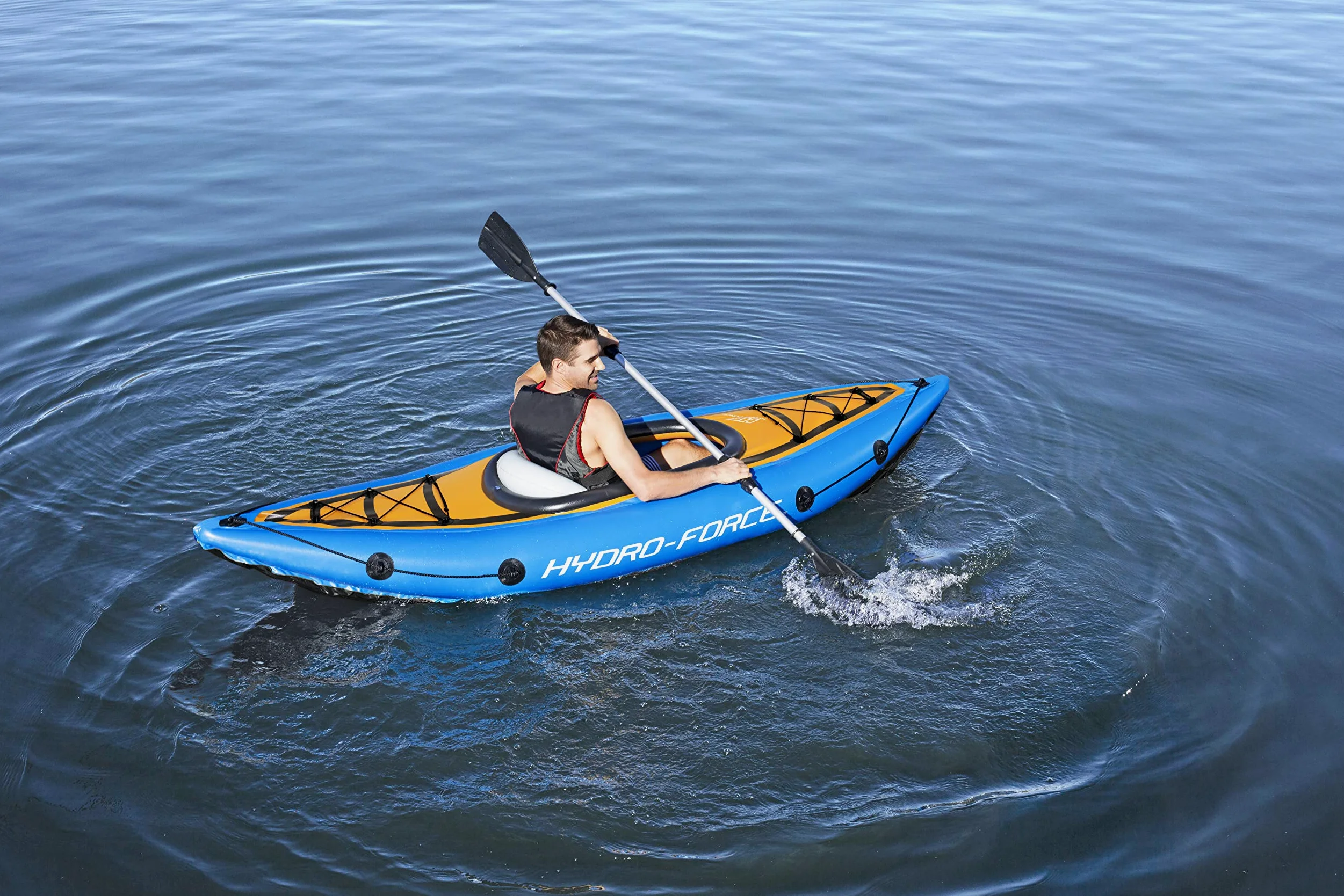 Bestway 65115 - Kayak Hinchable Hydro-Force Cove Champion 275x81 cm Individual con Remo y Bomba
