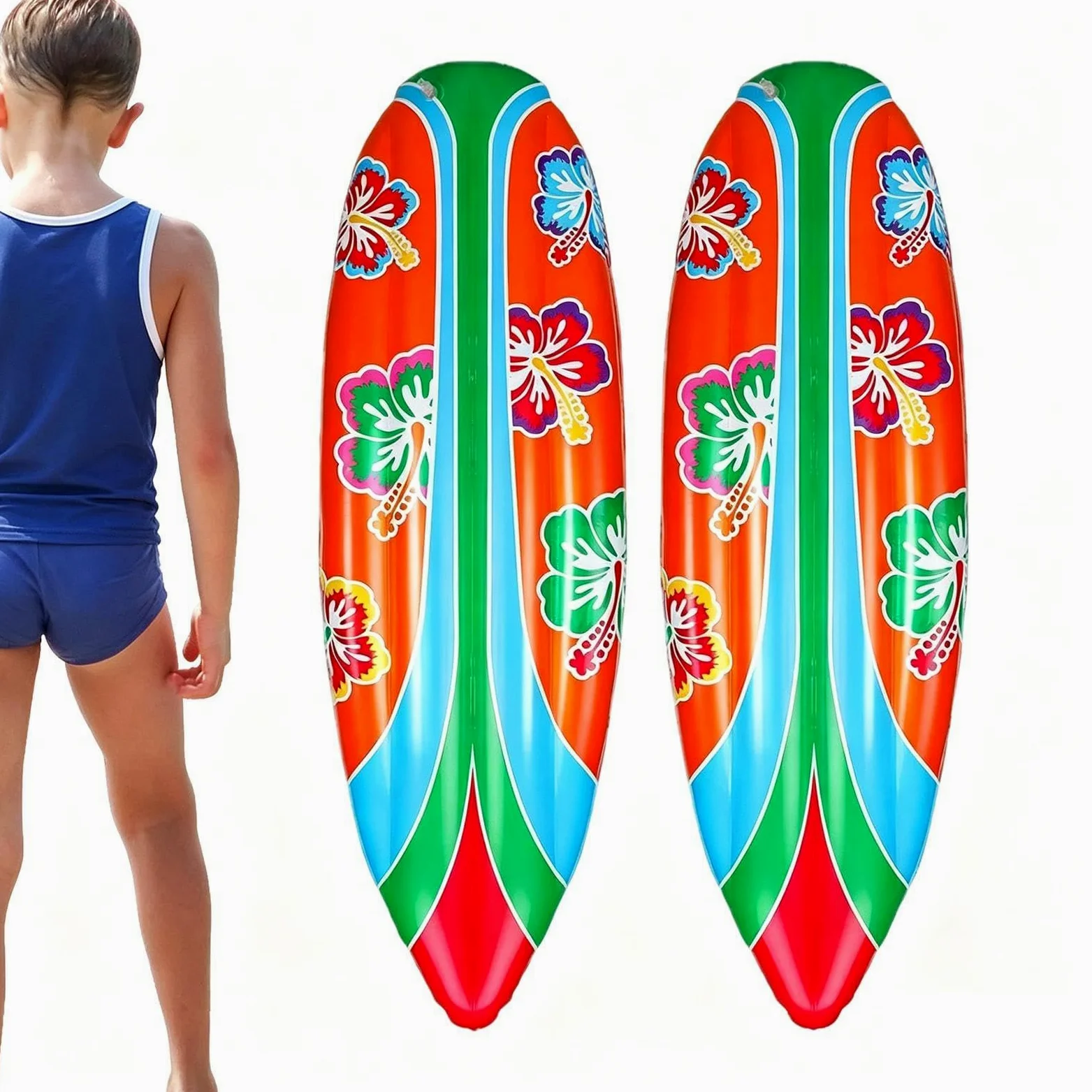 Tabla De Surf Hinchable 2 Piezas Juguete Hinchable Piscina | Tabla De Surf Hinchable Para Niños Para Verano Piscina Exterior Aire Libre Juegos Acuáticos Y Decoración Jardín Niños