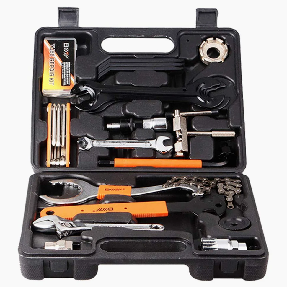 Kit de Herramientas para Bicicletas Reparación de Llantas de Bici Desmontaje del Soporte del Volante Accesorios para Quitar Cadenas Equipo Completo de Ciclismo de Carretera MTB