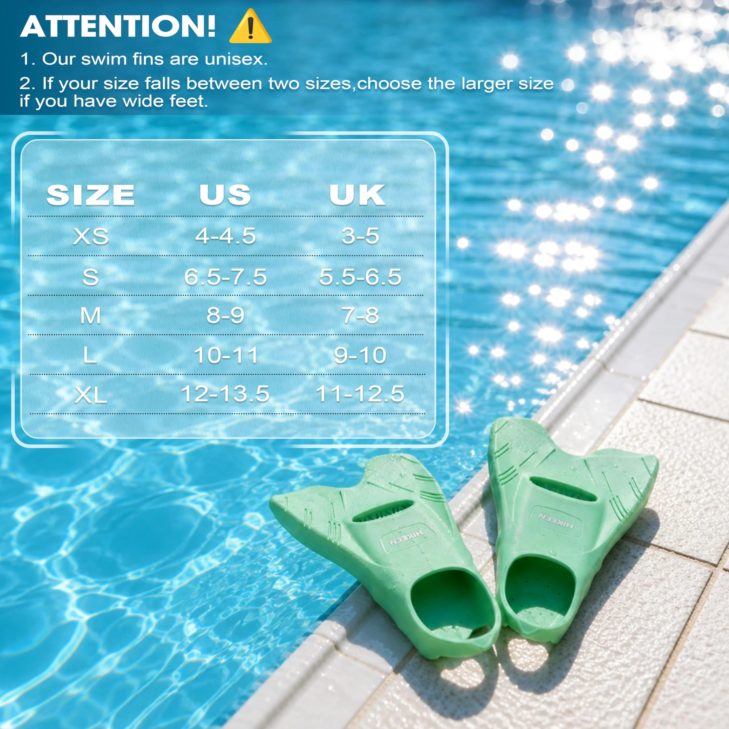 Boosteady Aletas de entrenamiento de natación con talón abierto, aletas de silicona de hoja corta para adultos y adolescentes, diseño de baja resistencia con drenaje de dedos, incluye bolsa de
