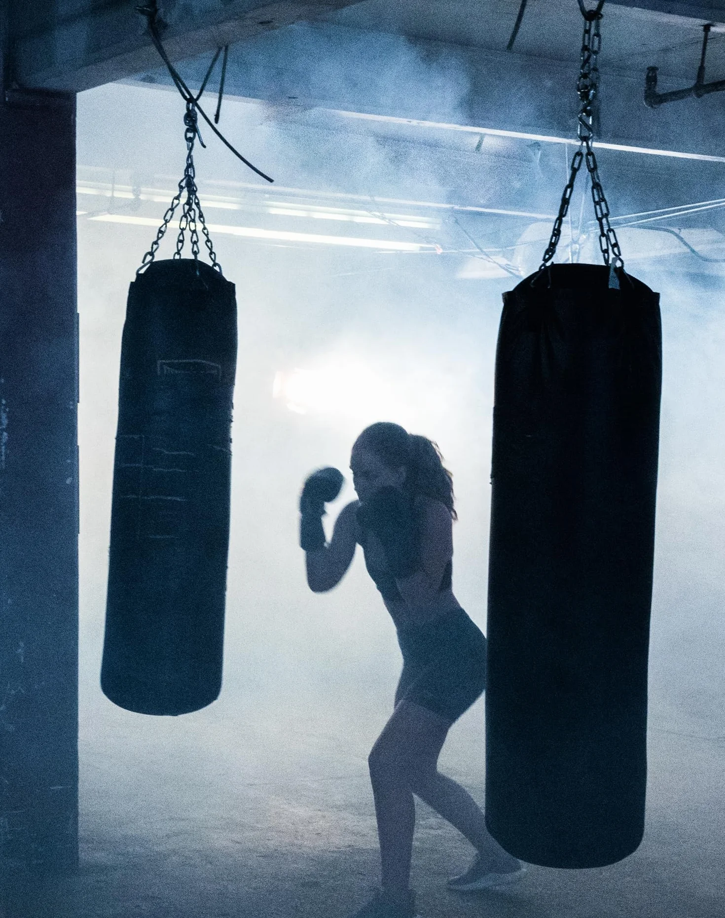 QWORK® Cadena para colgar sacos de boxeo de 4 hilos, cadenas de acero inoxidable resistentes, longitud total 50 cm, giro de 360 ​​grados, capacidad de carga máxima 70 kg