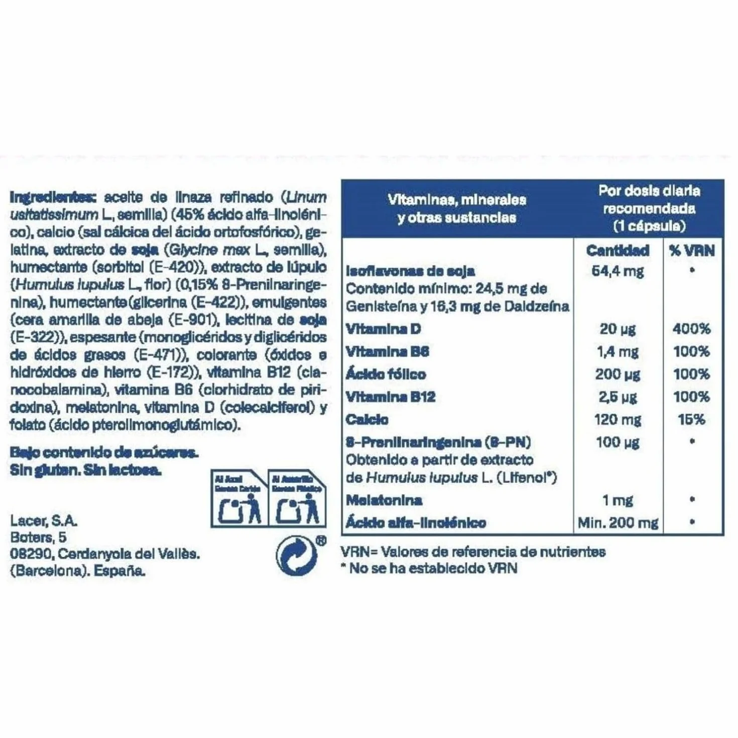 FLAVIA Nocta 30 Comprimidos Menopausia Isoflavonas Soja Melatonina Sueño