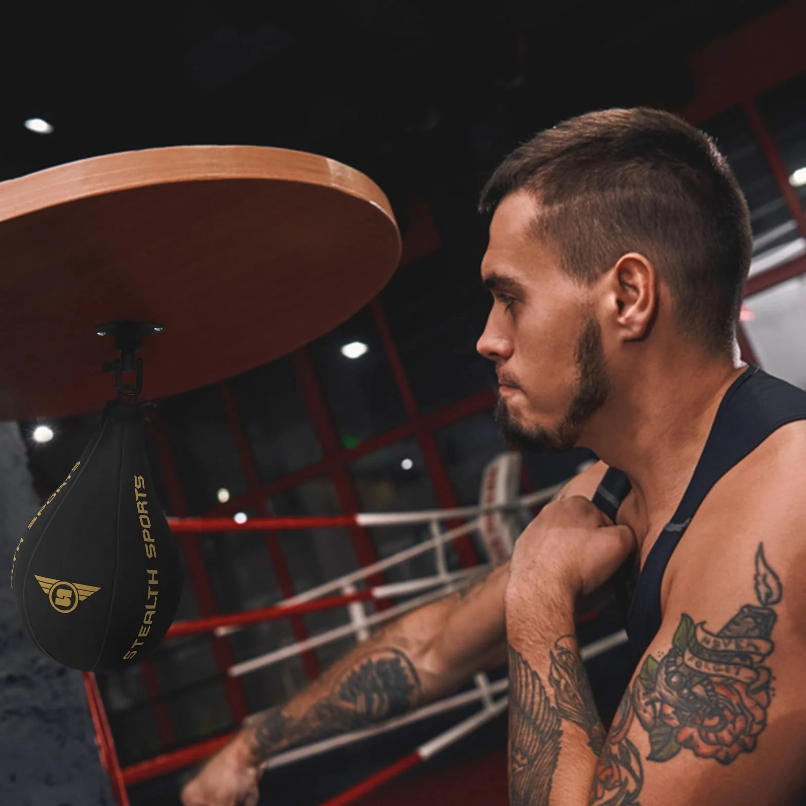 Speed Ball Boxing – MMA Speed Bag & Hanging Swivel Kit for Boxing Training – Punching Bag for Muay Thai, Kickboxing, Martial Arts, Reflex and Speed Training Striking Bag
