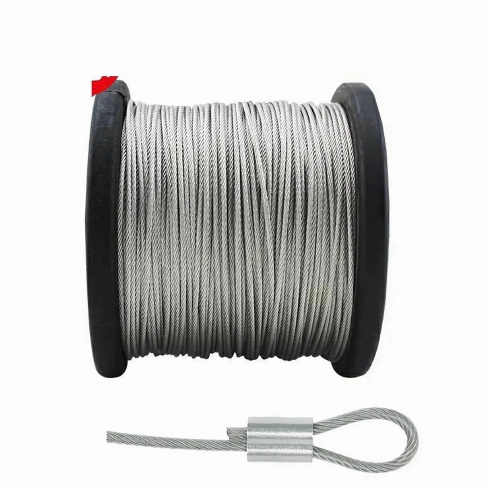 Hilo De Pescar Cable de Cuerda de Alambre Suave Flexible de Acero Inoxidable de Calidad Naval 316, línea de Pesca de Agua Salada oceánica de 0,3-3mm de diámetro(0.8MM 7X7 100Meters)