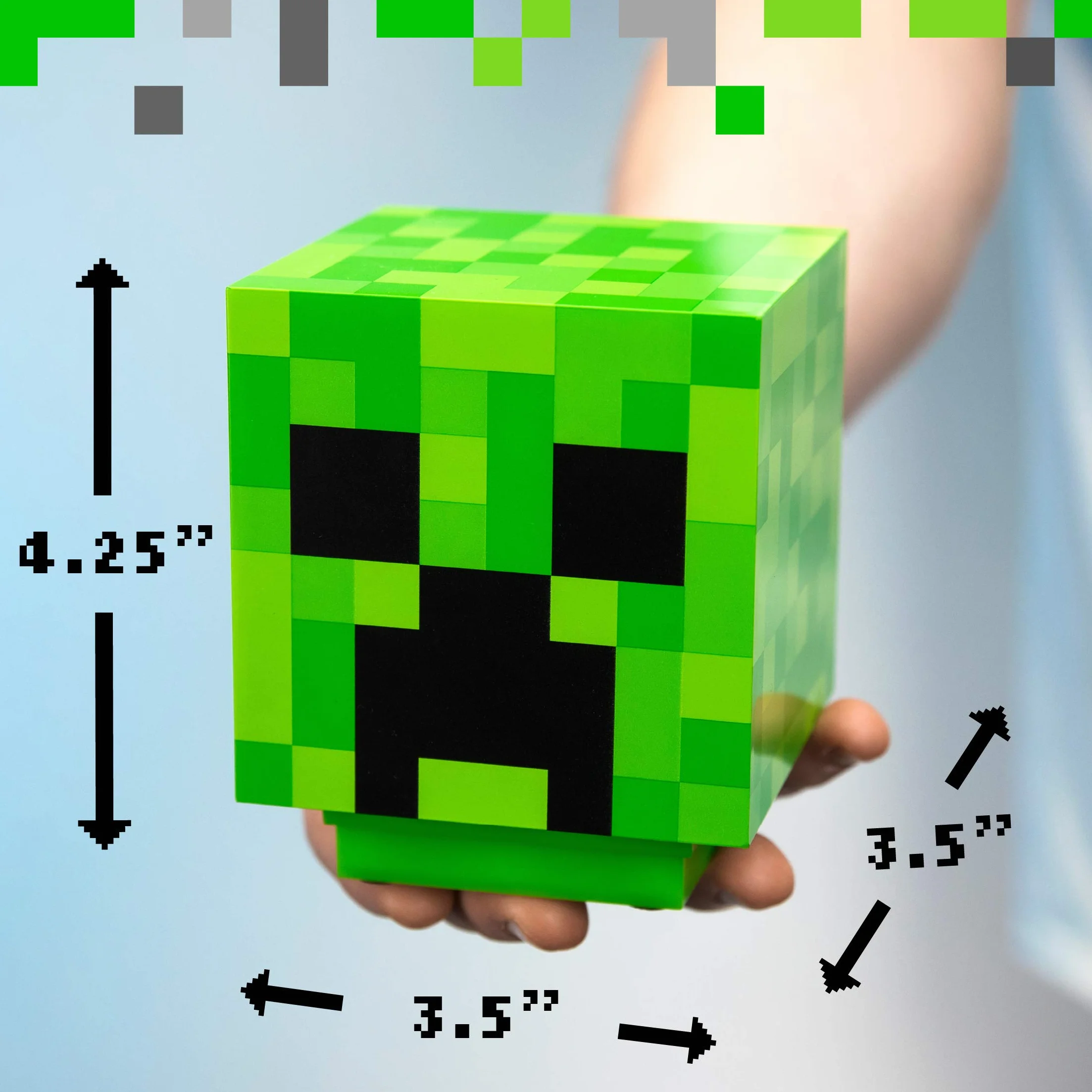 Lámpara de Escritorio Oficial Minecraft Creeper con Sonidos y Luz Nocturna