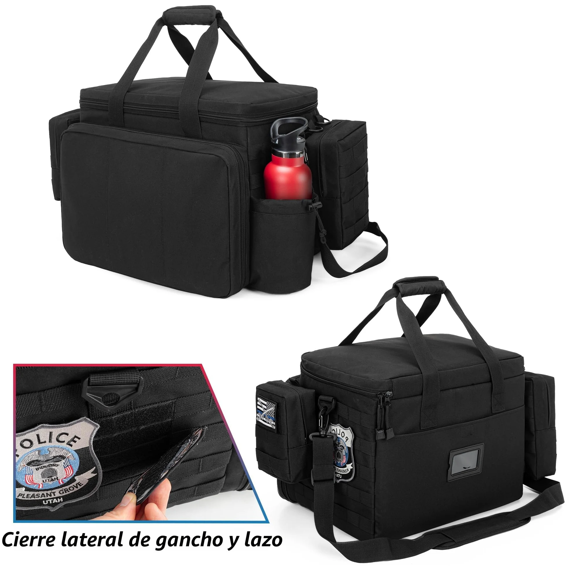 Trunab Bolsa de Patrulla Policía Bolsa Militar MOLLE Bolsa Táctica Policía, Organizador de Coche para Asiento Delantero, Bolsa Viaje Hombro con Compartimento para Laptop de 15,6