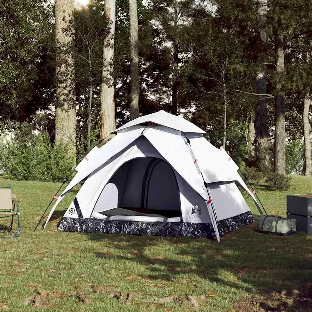 Tienda de campaña domo para personas, verde, con sistema de liberación rápida, tienda familiar impermeable para aventuras al aire libre, protección contra insectos, conexión E