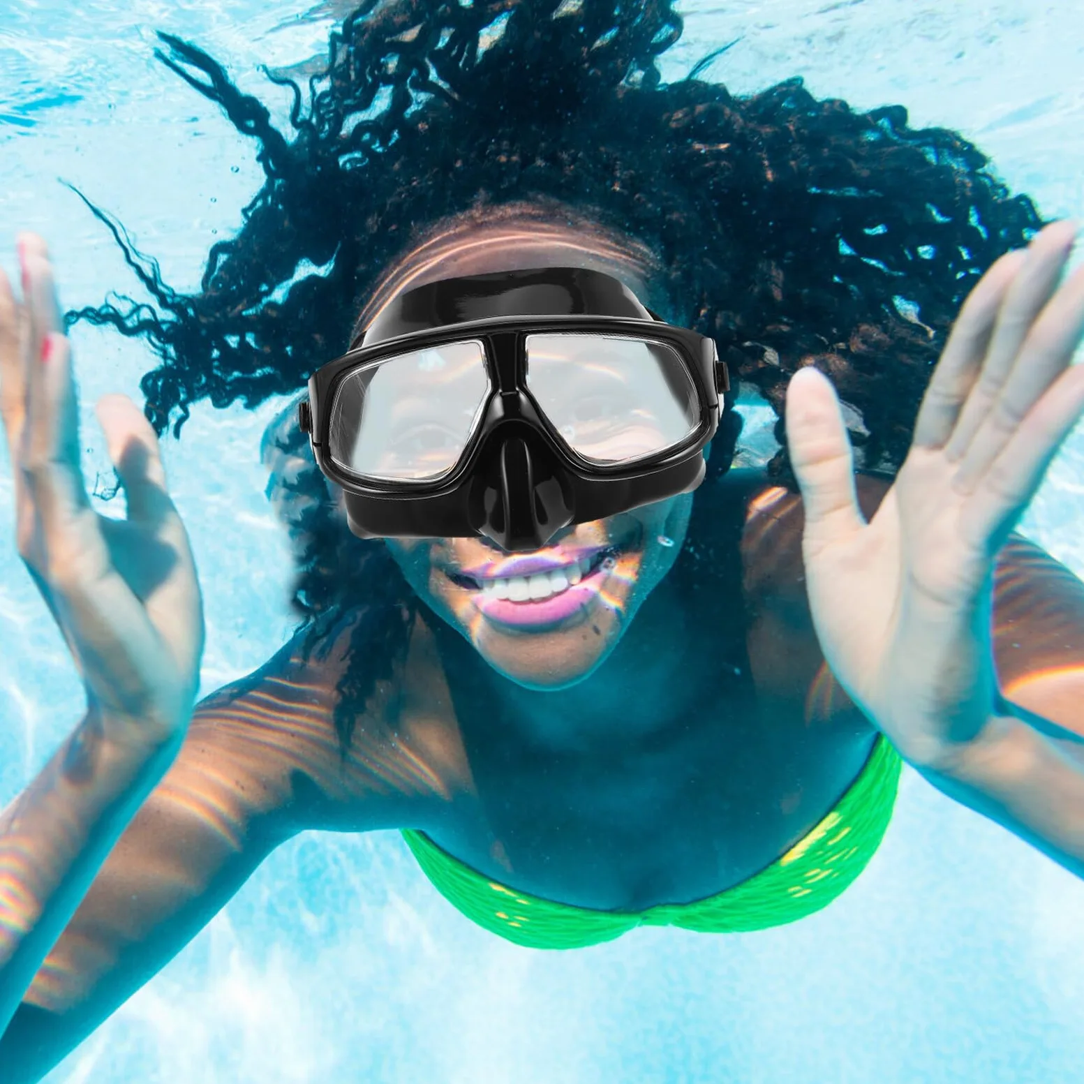 STOBAZA Máscara de Buceo Snorkel Ajustable para Adultos Diseño Volumen para Ahorro de Aire Amplia Visión Panorámica y Comodidad Ergonómica para Natación y Buceo