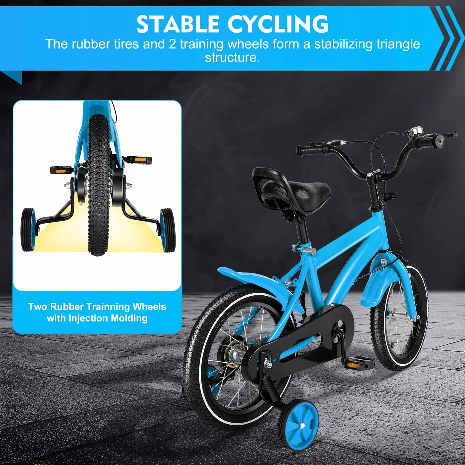 Bicicleta infantil de 14 pulgadas, ajustable para niños con protección de cadena, bicicletas para niños de 2 a 13 años de edad, niños y niñas