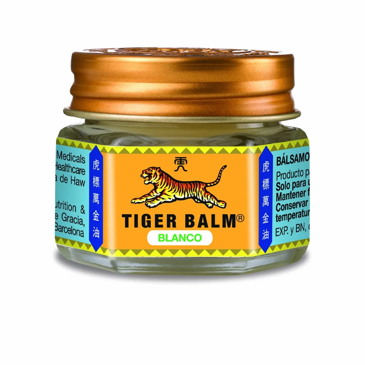 Tiger Balm Bálsamo del Tigre Blanco Efecto Frío para Masajes Deportivos con Alcanfor y Mentol 19 g