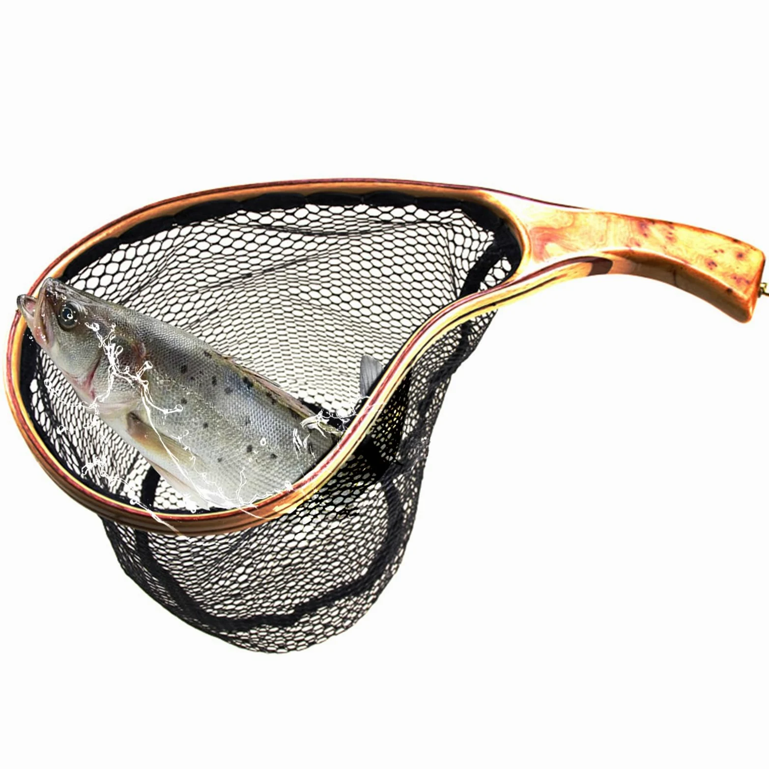 Red de pesca, Redes de pesca para Trucha | Red de Trucha para Herramienta | de Pescador, Estanque de Peces sin Peligro para Peces, Equipo de, Red de Basbina, Malla Negro