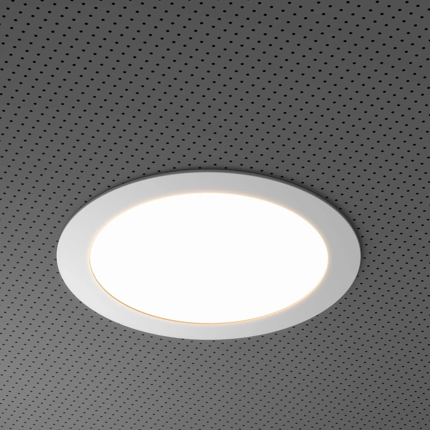 TRAXON LUXPOINT® Downlight LED Empotrable Slim 20W 3CCT 3000K/4000K/6500K con Driver Externo, Panel LED Redondo Ø224mm Corte 205-210mm, Foco LED Techo Interior 120° 220-240V (Blanco, 20W CCT)
