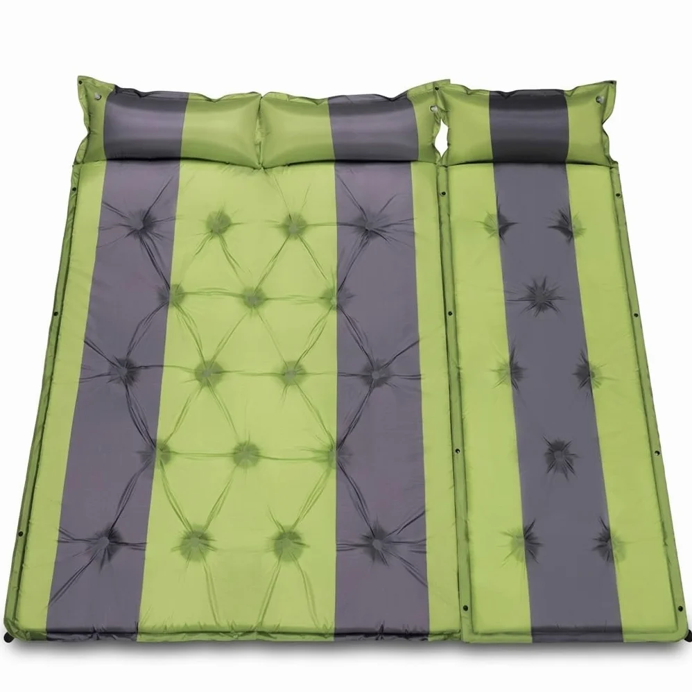 Colchón Hinchable Camping, Cama Plegable Autoinflable, Colchoneta para 3-4, 192x188x5cm