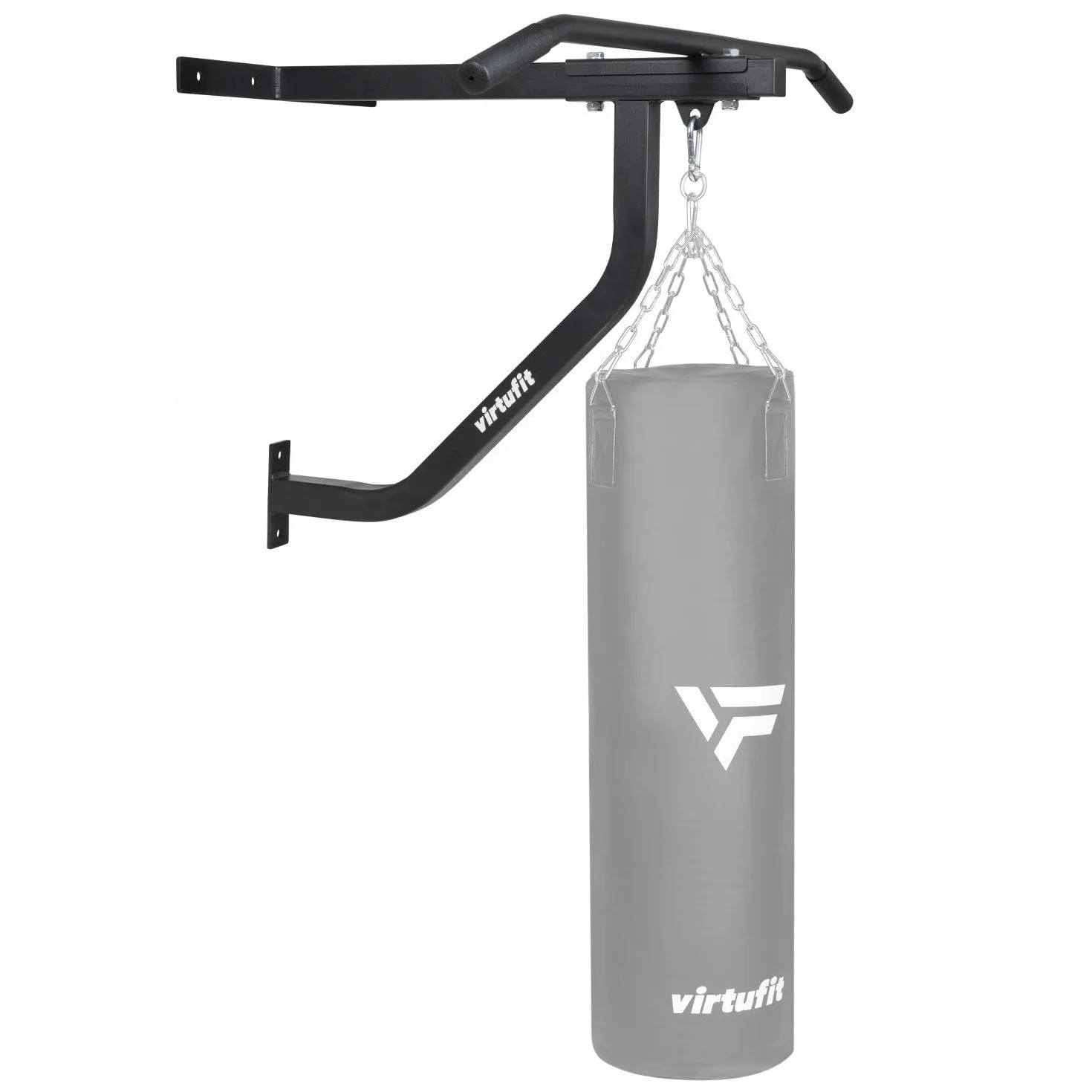 VirtuFit Soporte de pared para saco de boxeo con barra para dominadas, boxeo, saco de boxeo suspendido