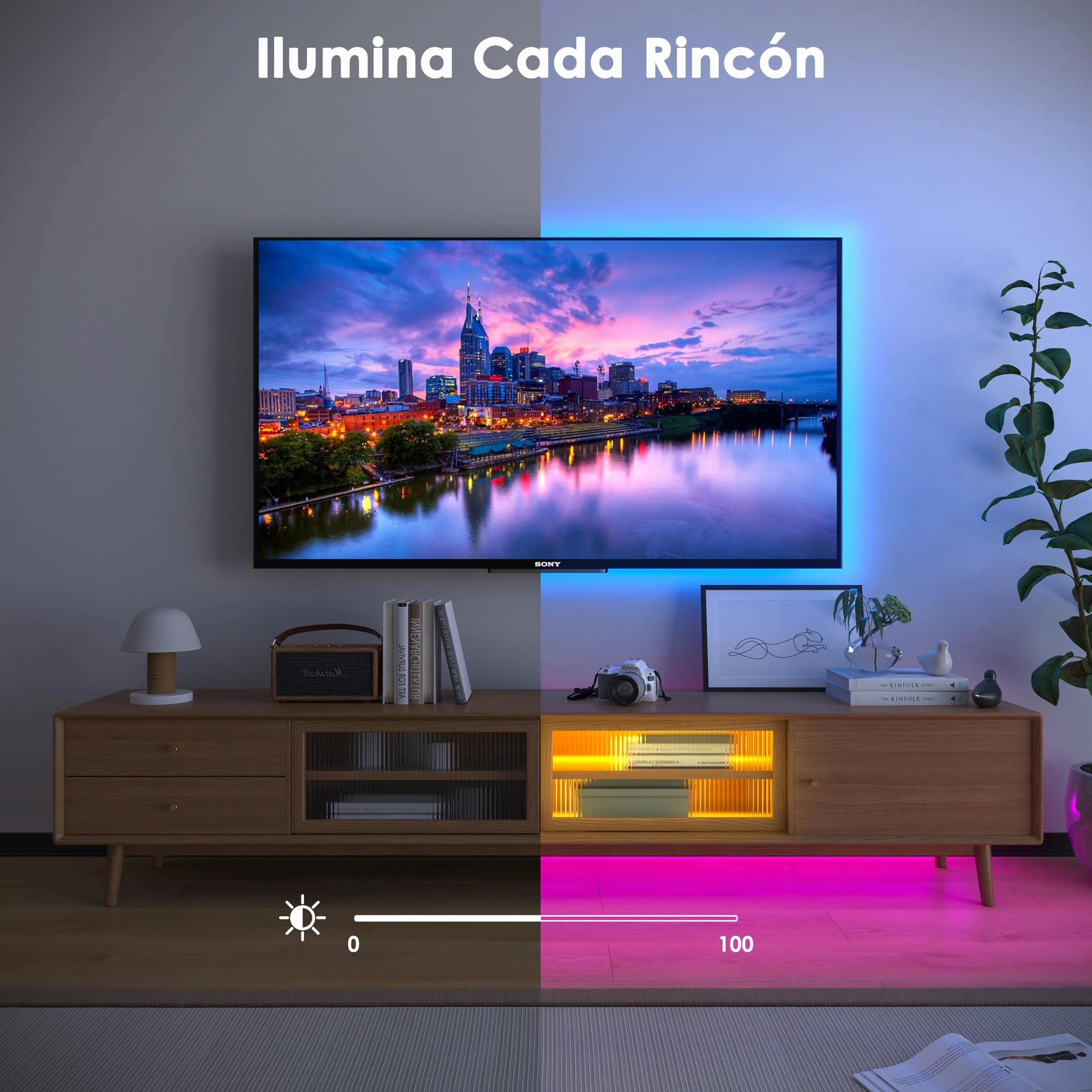 HOVVIDA Tira LED 5M 30 LED/Metro 24V RGB Luces LED APP Mando a distancia Modo de Música