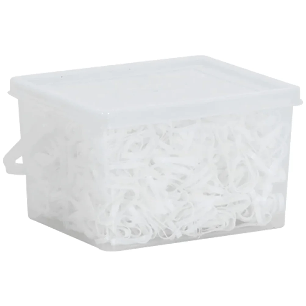 Mangloder Goma de crin para caballos, 2500 unidades, color blanco, silicona, suministros para caballos, accesorios para caballos, accesorios versátiles para el cabello para establos y torneos