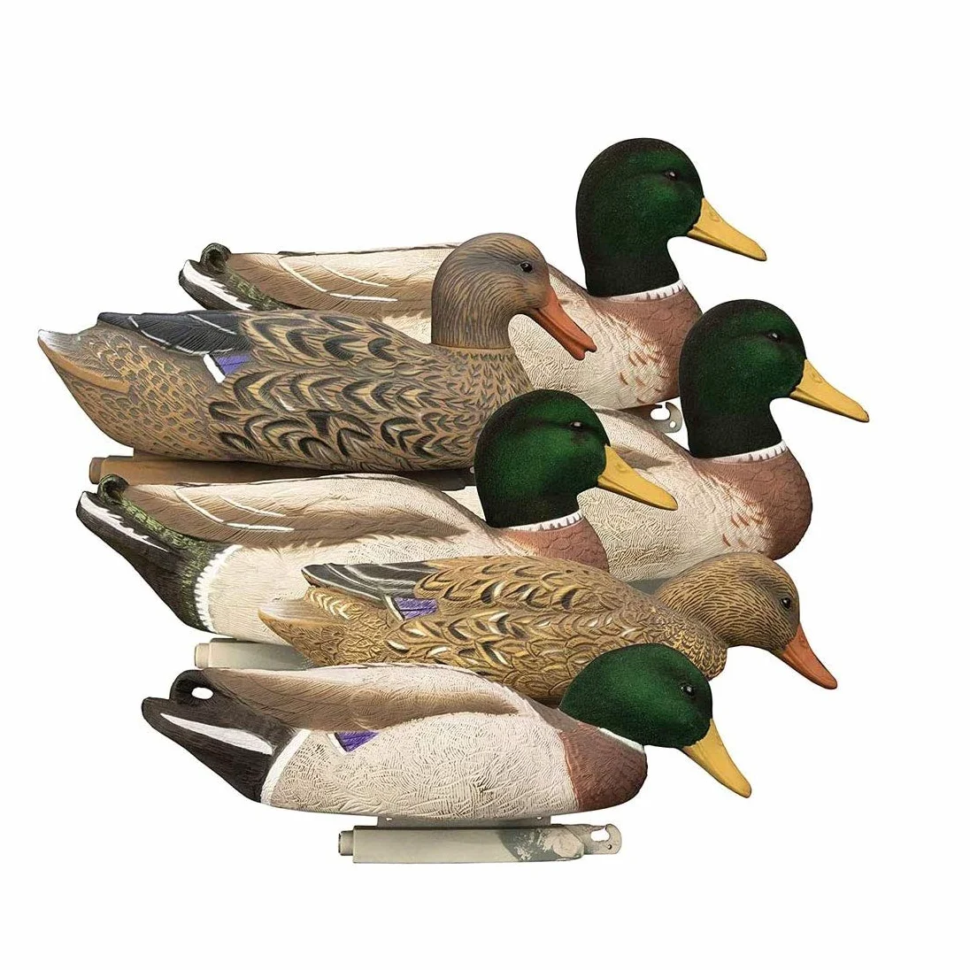 Wing Señuelos de pato para caza, señuelo de patos para estanque y campo, decoración vívida de jardín, ayuda para profesores, equipo de caza, paquete de 6