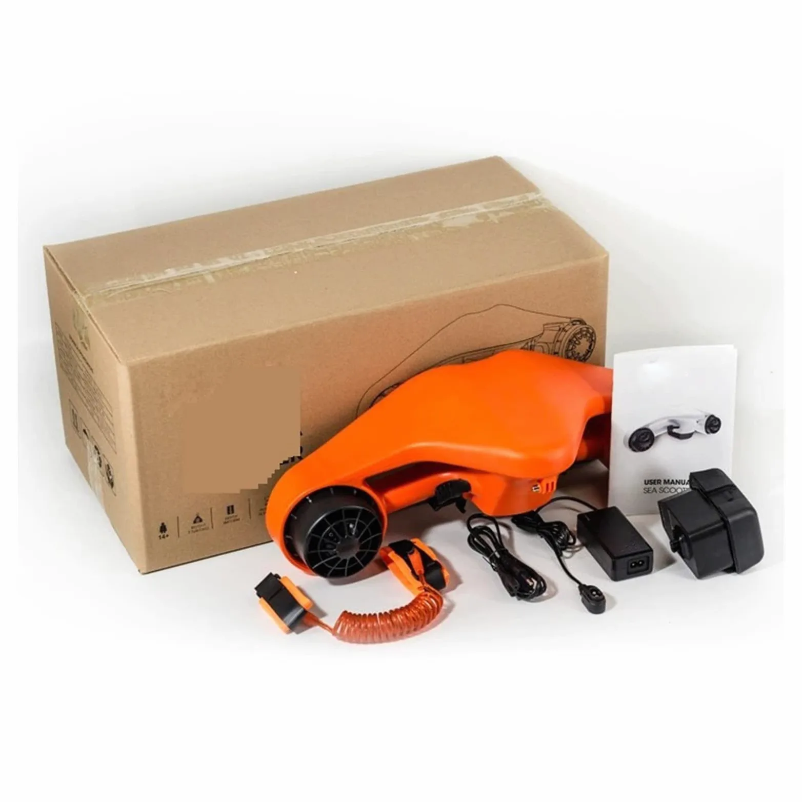 Scooter submarino, Hélice Subacuática Manual Pequeña Asistida Por Energía Eléctrica For Buceo, Natación, Refuerzo De Tiro, Equipo De Buceo For Niños Y Adultos(Oranje)