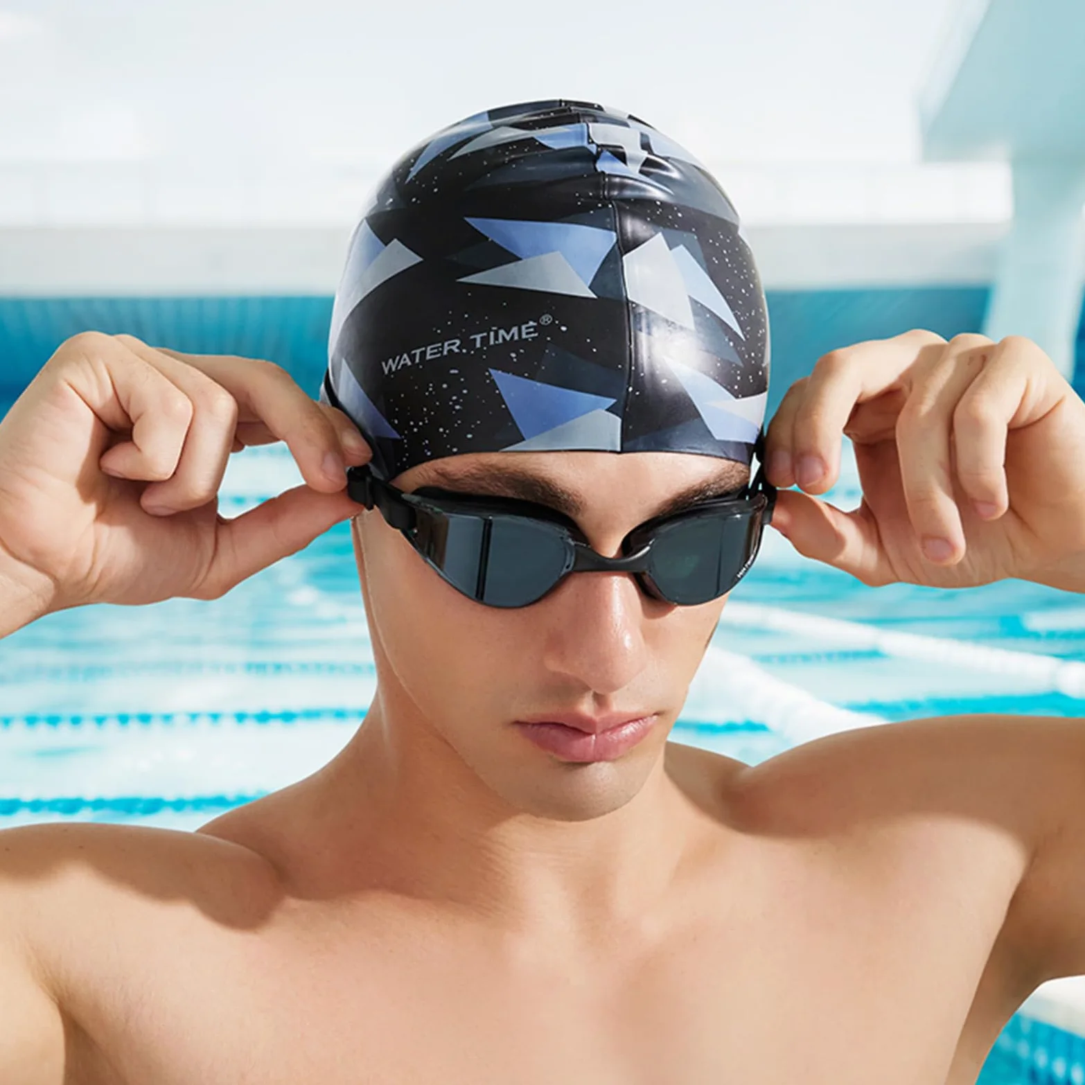 Swipe - Gafas de natación para hombres y mujeres adultos, 100% antivaho, anti UV, sin fugas, visión clara, máxima comodidad, doble correa