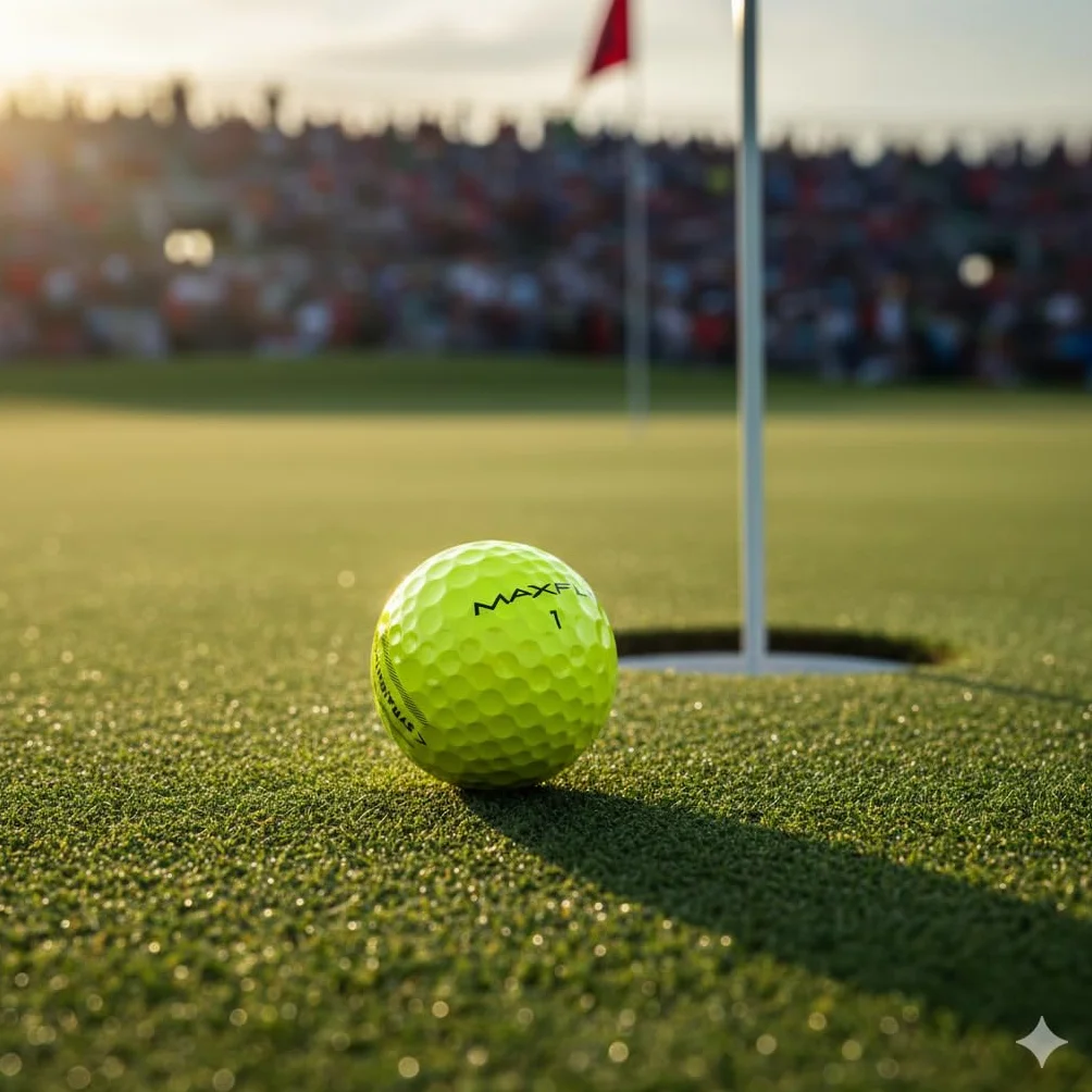 Maxfli StraightFli - Pelotas de golf color amarillo brillante, paquete de 12 pelotas de golf de baja distancia de giro para disparos más rectos | Tacto suave, cubierta de ionómero duradera | para