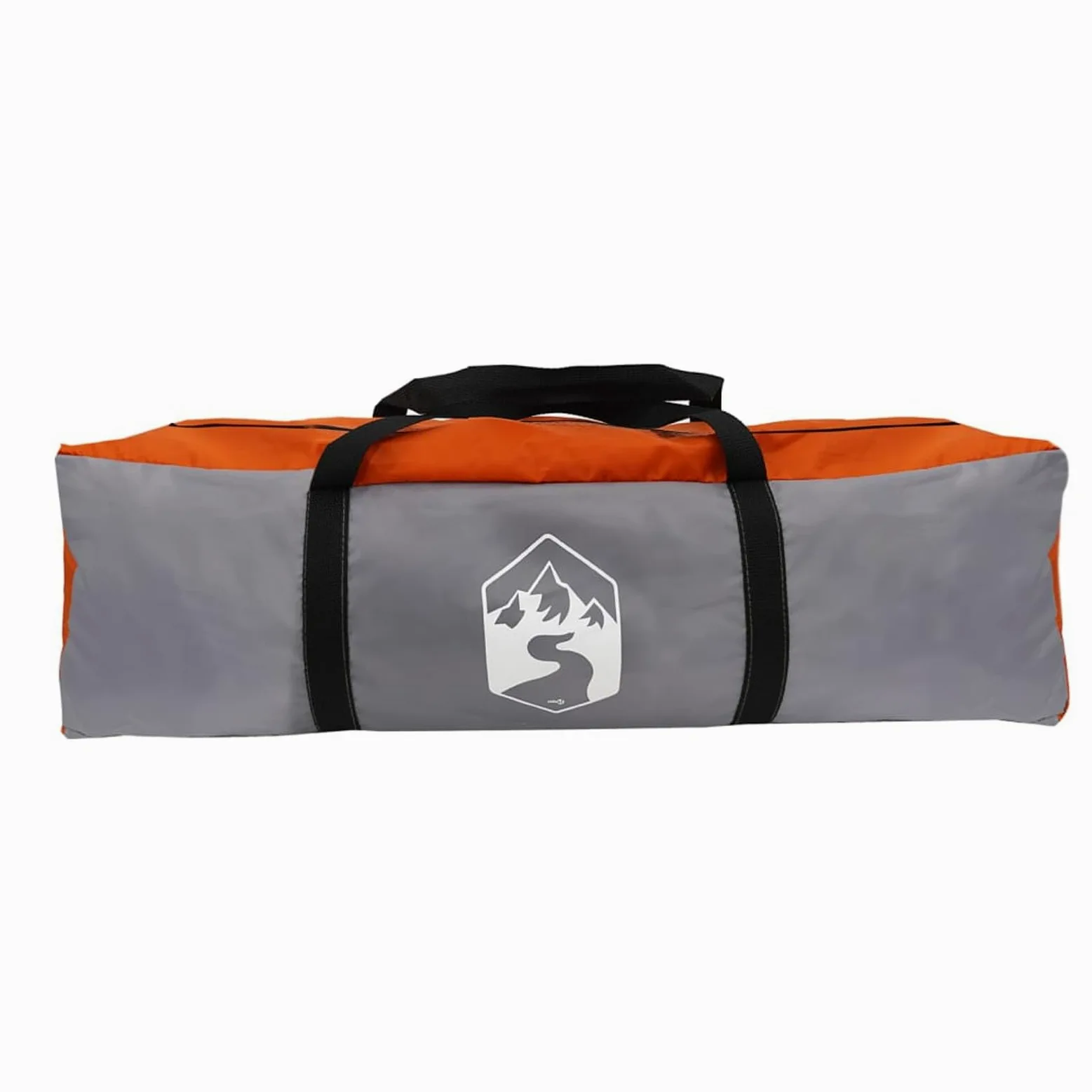 IKAYAA Toldo Camping Impermeable Lona Camping Toldo Camping con Palos Toldo Camper Toldos para Tienda Hamaca Acampada Refugio Al Aire Libre Gris y Naranja 460 x 305 x 210 cm Type-4