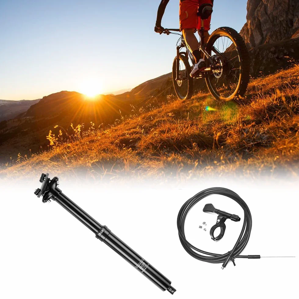 900I MTB Tija de Sillín Ajustable,Tubo de Sillín Hidráulico,para Carretera, Bicicleta BMX (30,9/31,6x395 MM / 30,9/31,6x345 MM)