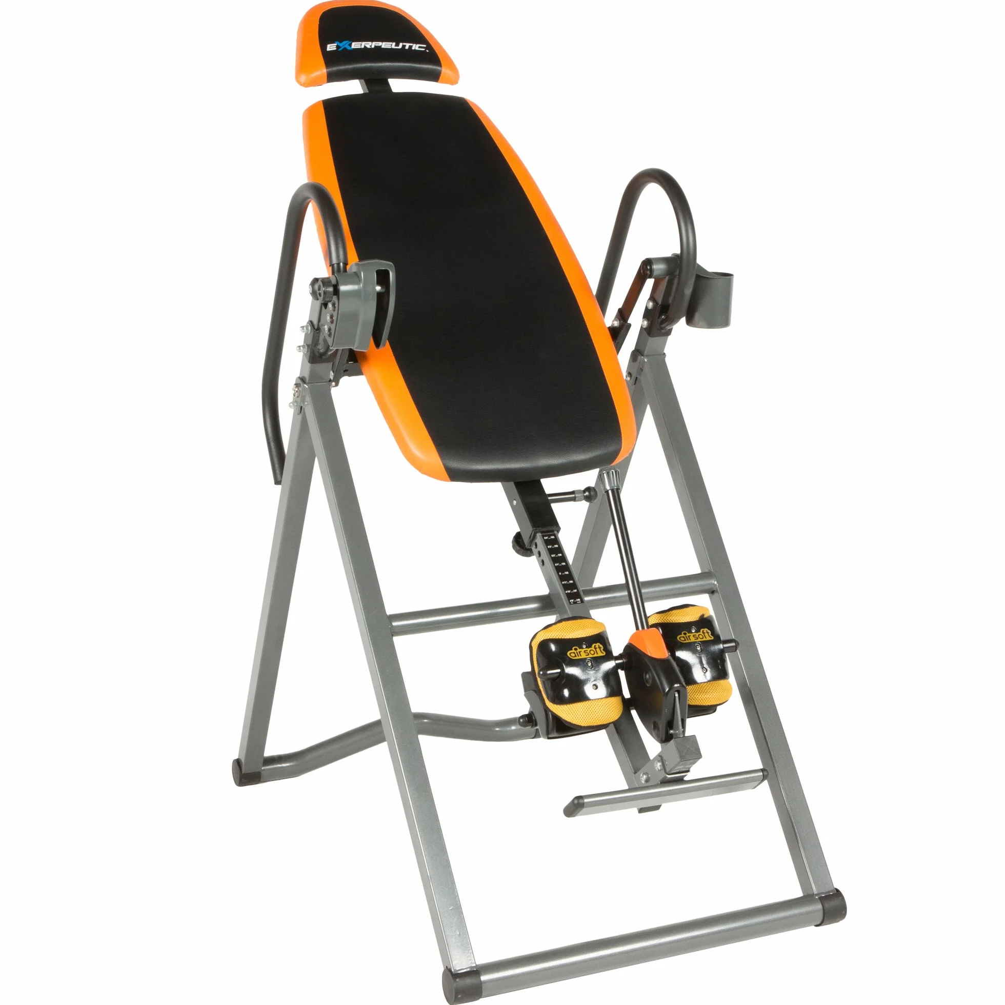 Exerpeutic 475SL - Mesa de inversión con soporte para tobillo sin pellizco y sistema de trinquete de seguridad SURELOCK