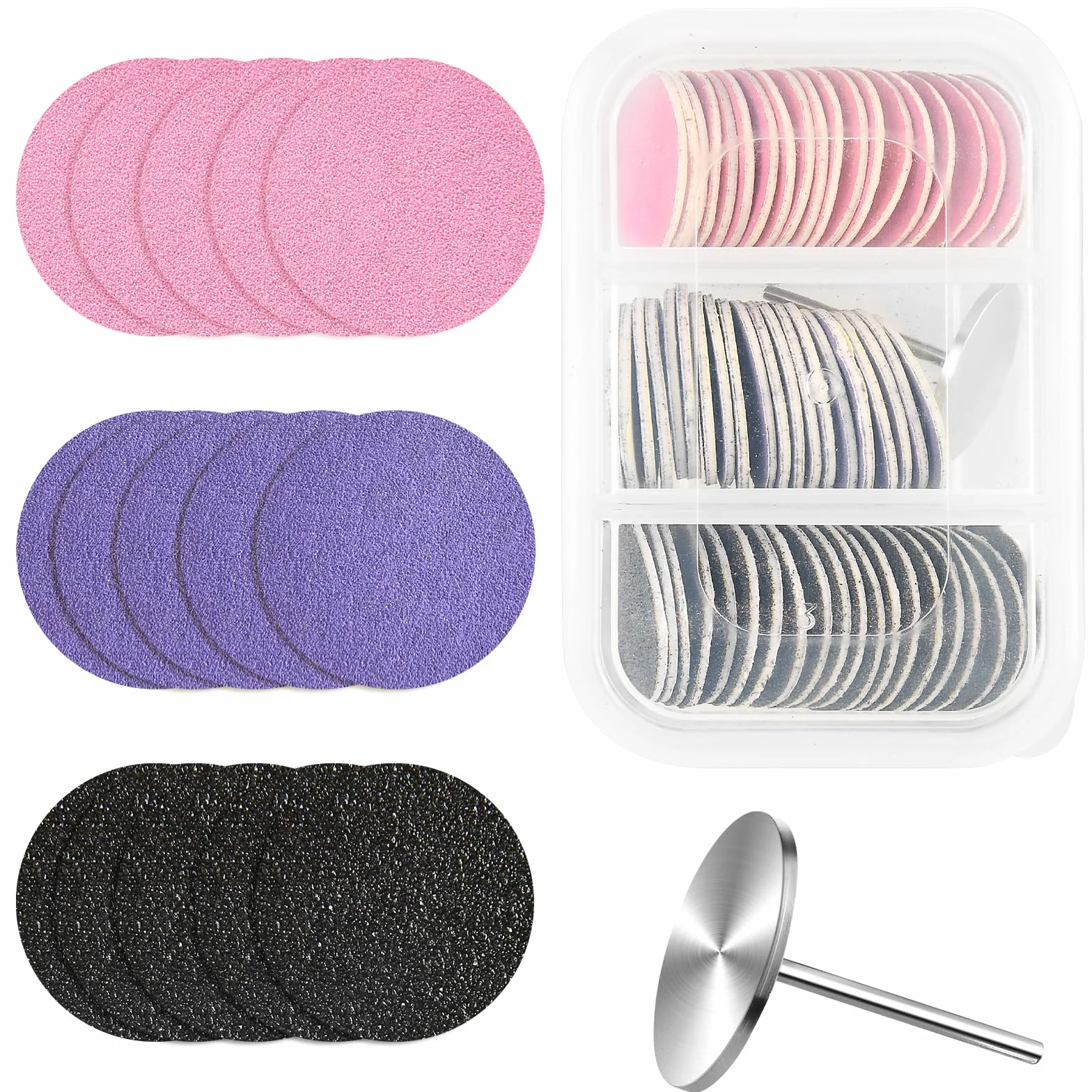 TIESOME discos de papel de lija 25 mm grano 80 180 240 para taladro uñas removedor callos