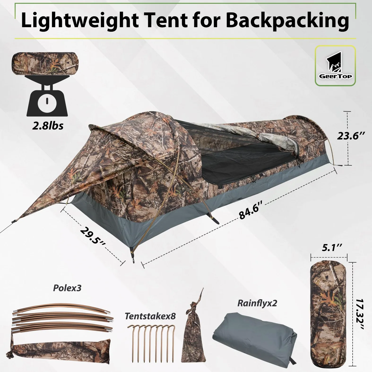 GEERTOP Ultralight 1-Person wasserdichtes Bivy Zelt, grün, im Freien Schlafsack, Camping Bivvy Bag Decke wiederverwendbar für Outdoor Camping, Wandern, Wasserdicht