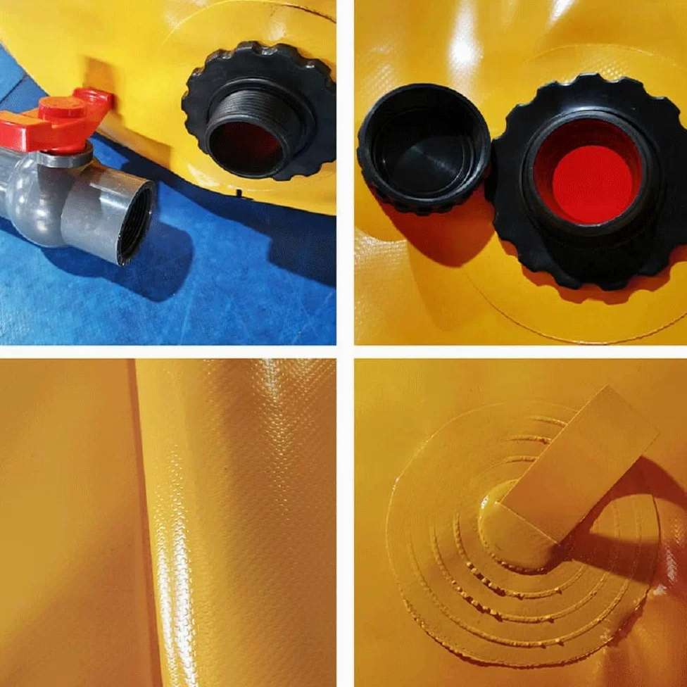 MAXEPO Tanque De Almacenamiento De Agua Flexible Con Válvula De Cierre, Cubo De Almacenamiento De Agua De Emergencia Plegable Ligero Y Durable Contenedor Portátil Plegable 110L, 330L, 540L, 1000L, 150