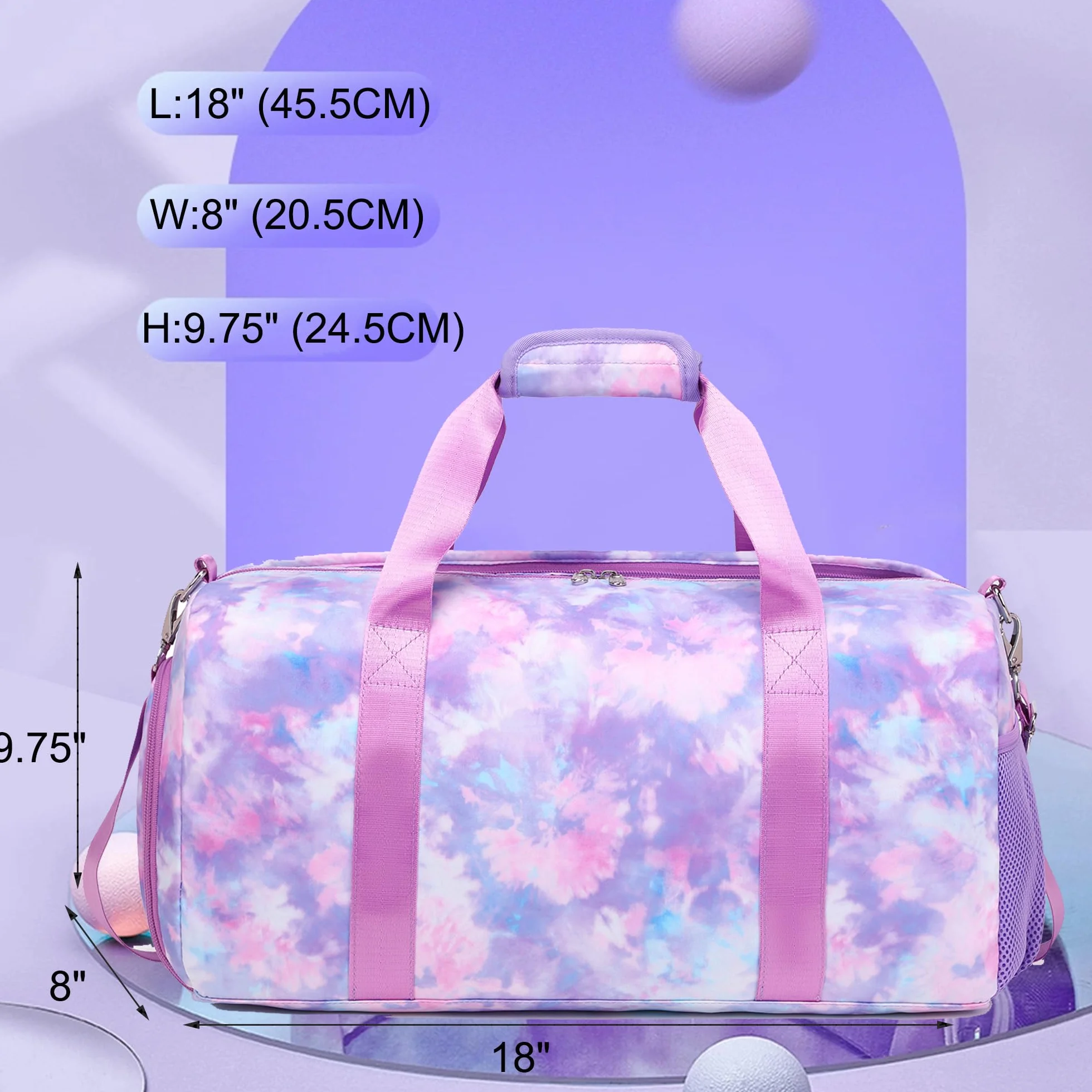 Bolsas de Deporte Infantiles Bolsa Deporte Niña Bolsa Viaje Mujer Bolsas Gimnasio Bolsa Danza con Compartimento