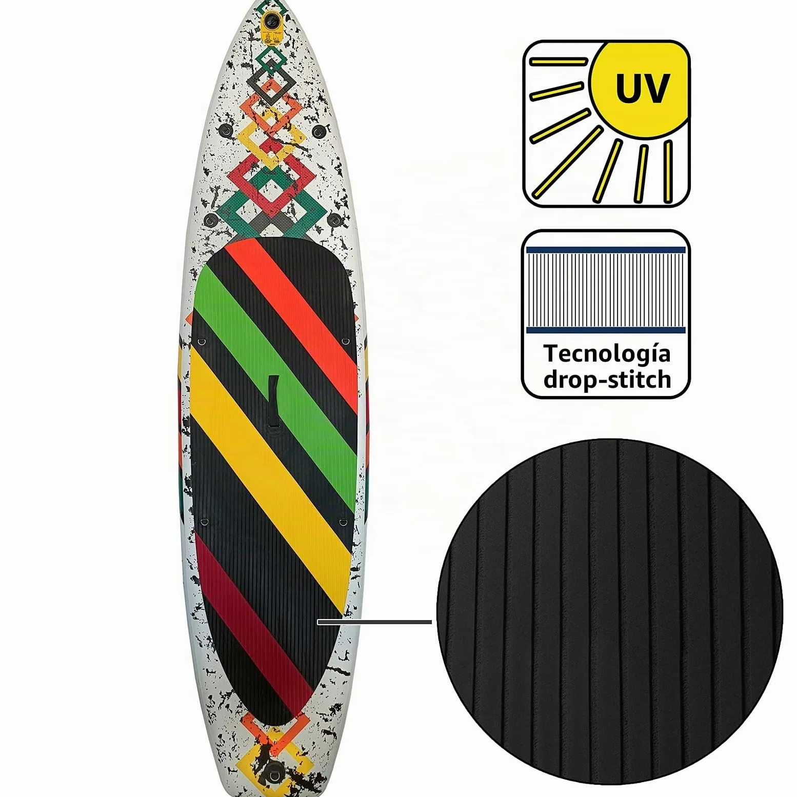 ALPIDEX Tabla Paddle Surf Hinchable 320x76x15cm hasta 200kg Sup Padel Set | Doble Remo, Bolsa Transporte, Aletas, Bomba, Correa, Kit Reparación, Estable, Ligero, Principiante, Lago, Río, Adulto, iSUP