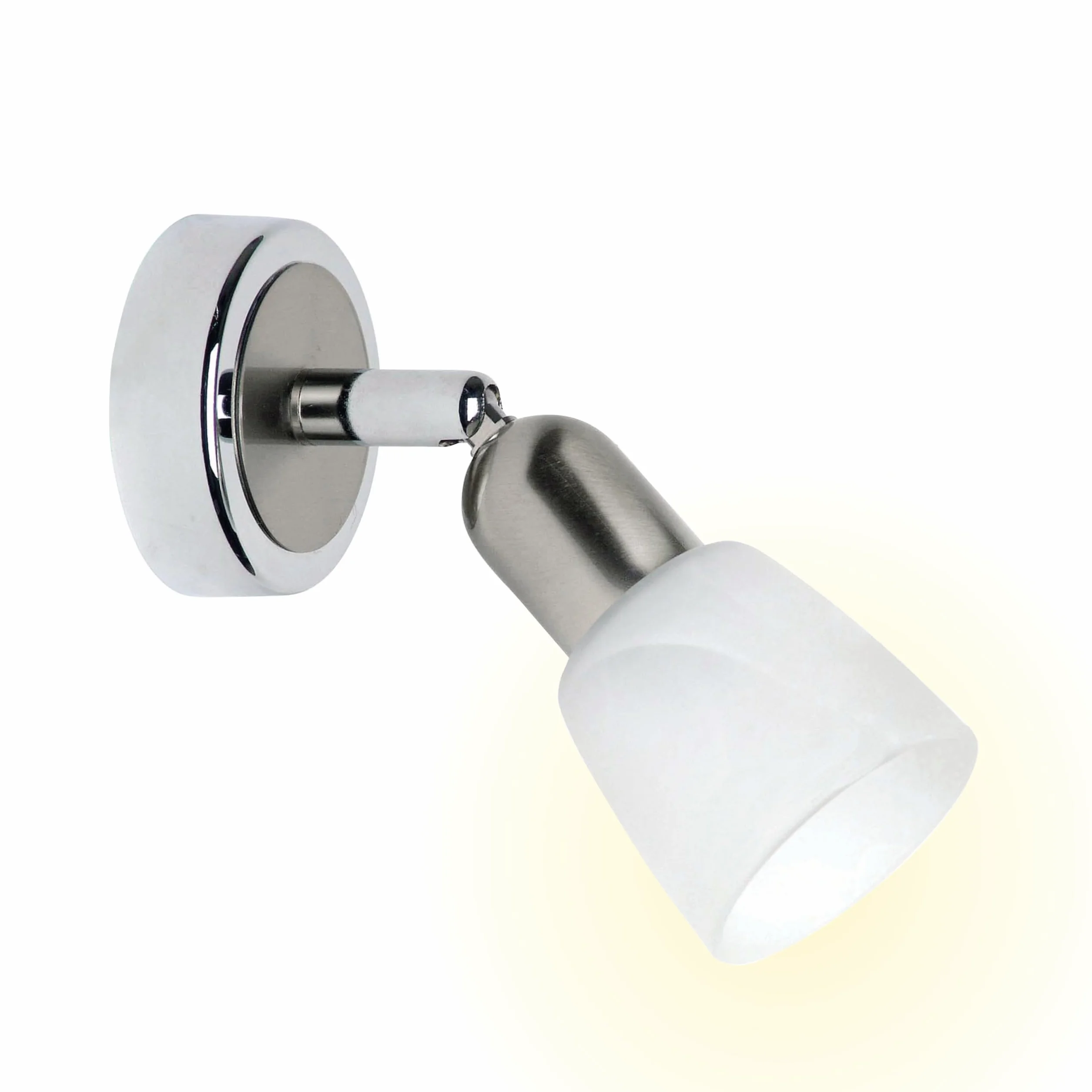 BRILLIANT Sofia aplique de pared hierro cromo 1x E14 40W cabezal giratorio