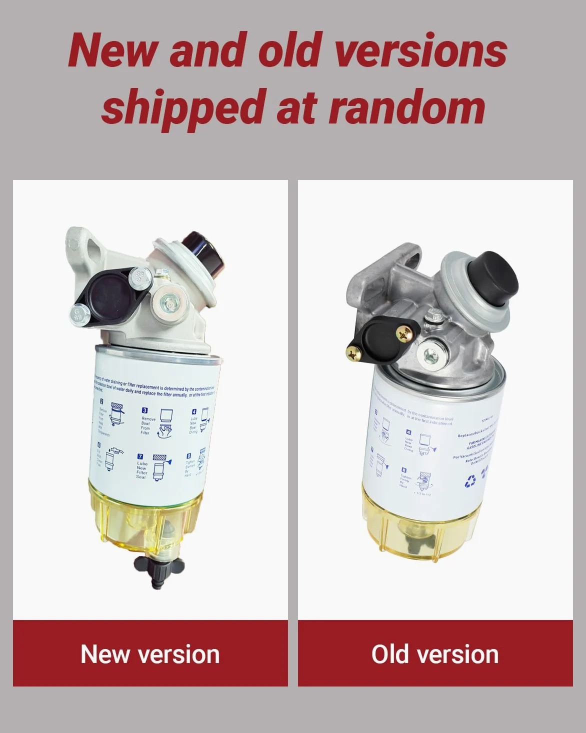 OUKENS Filtro de combustible diesel, juego completo separador de agua para filtro de combustible marítimo S3213 piezas para motores fuera de borda de barcos