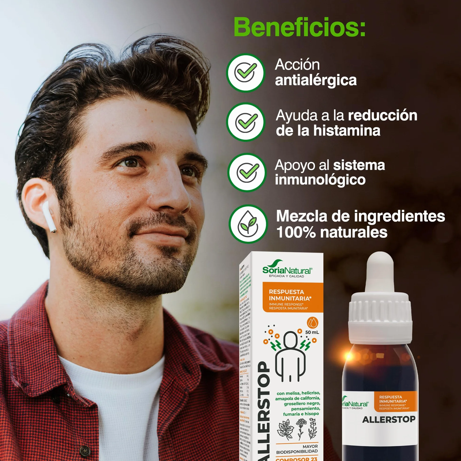 Soria Natural Composor 23 Allerstop 50ml Działanie Antyalergiczne i Antyhistaminowe