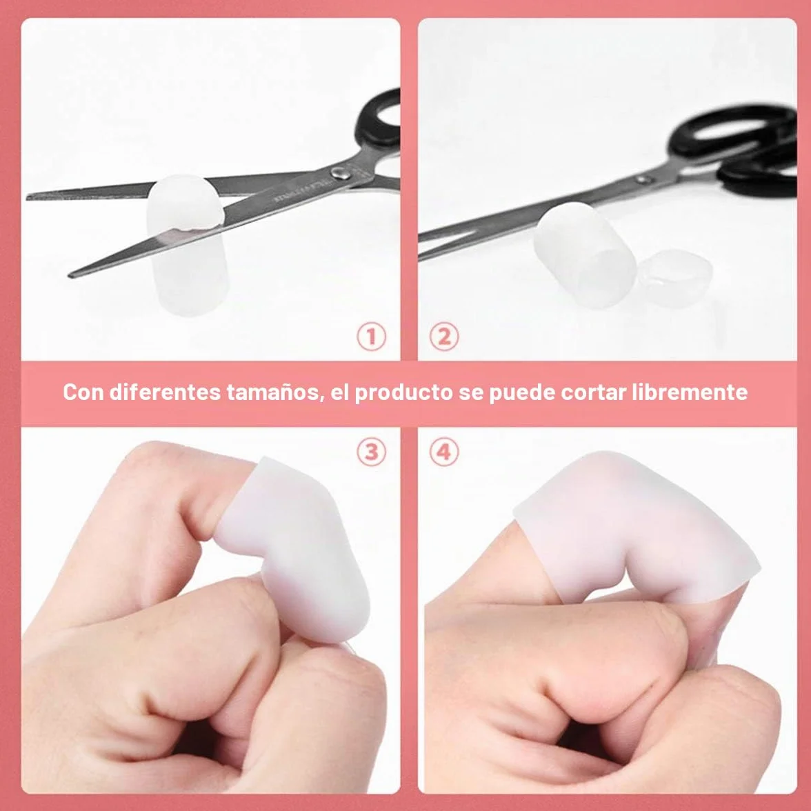 Punteras de gel de silicona 20 unidades protectores para dedos amortiguar callos